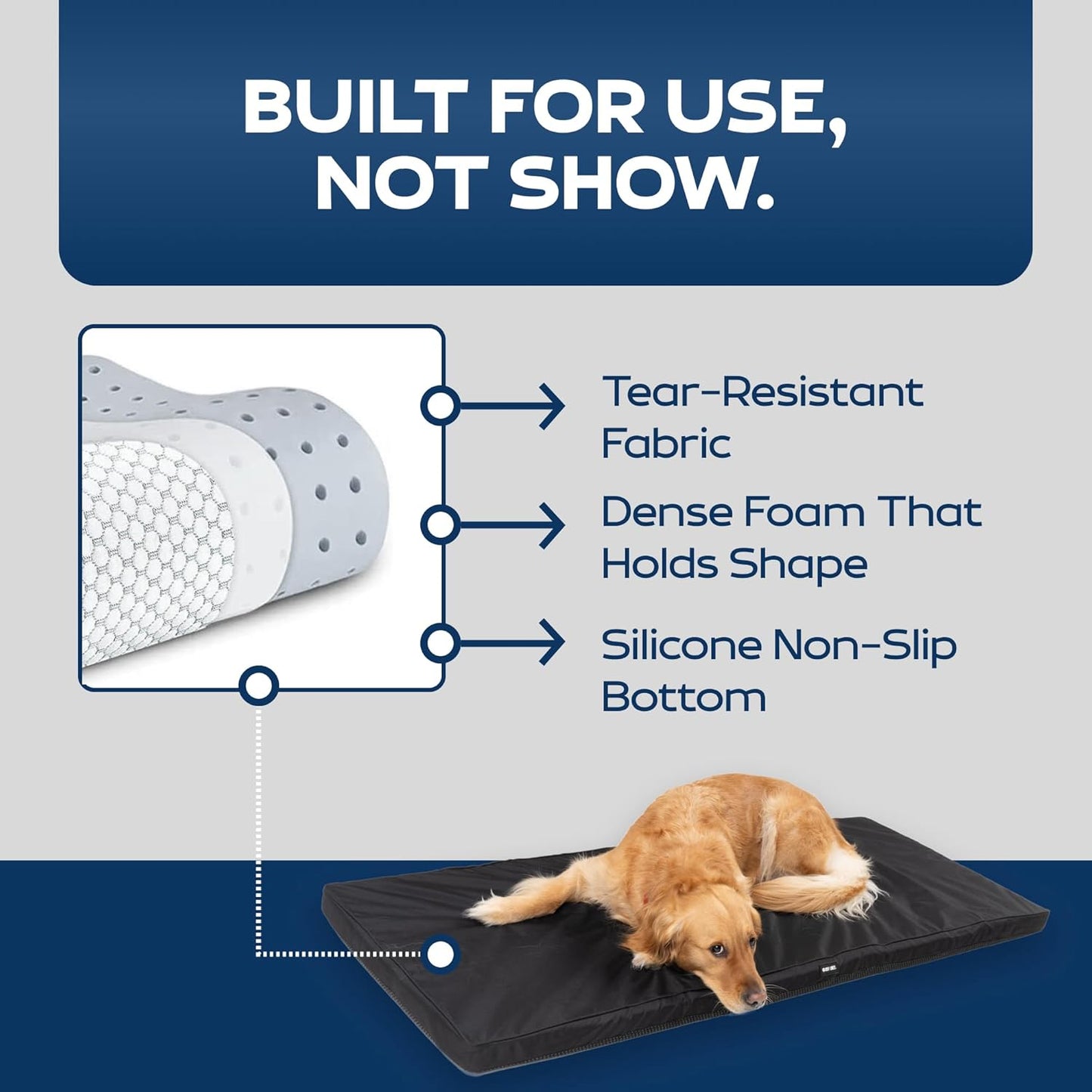 Ruff Liners XL Back Seat Dog Bed Cushion, Black – As Seen on Shark Tank – for XL Seat Extenders/Floor Covers – Waterproof, Machine-Washable – Backseat Dog Bed with Rebound Foam