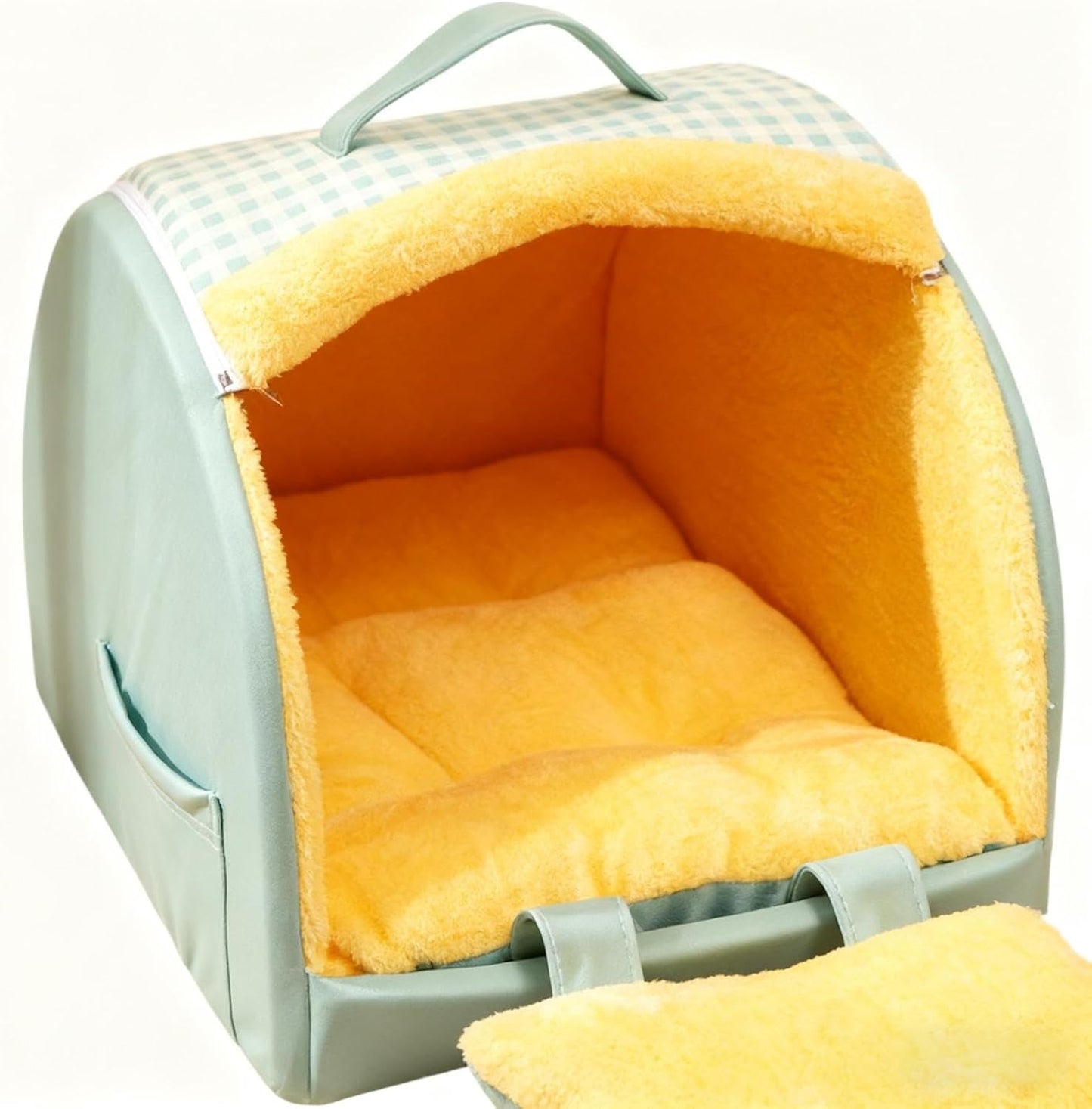 Cat Bed Cave - Soft Plush Windproof Nest | Indoor House for Cats with Comfortable Sleeping Space for Winter, Outdoor Relaxation, Home, Travel, Bedroom, Balcony, Small Pets