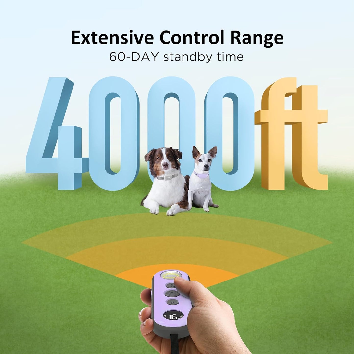 PATPET Shock Collar for Dogs(10-120lbs), 4000ft Rechargeable IPX7 Waterproof Training Collar with Remote for 2 Dogs- Electric Dog Collar for Small Medium Large Dogs 2 Packs