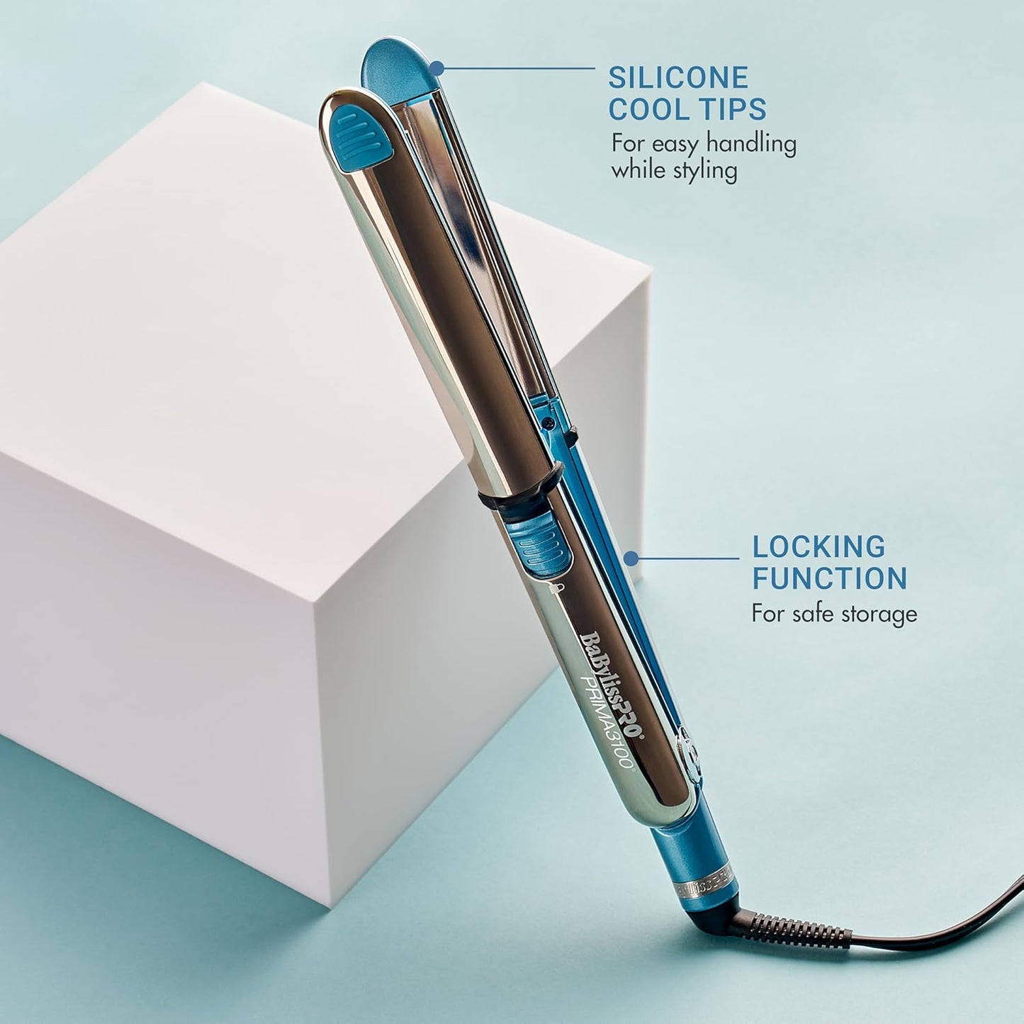 Nano Titanium Prima Ionic Hair Straightener – Professional Flat Iron & Curling Iron in One for Stylists, Pro Styling Hair Tool