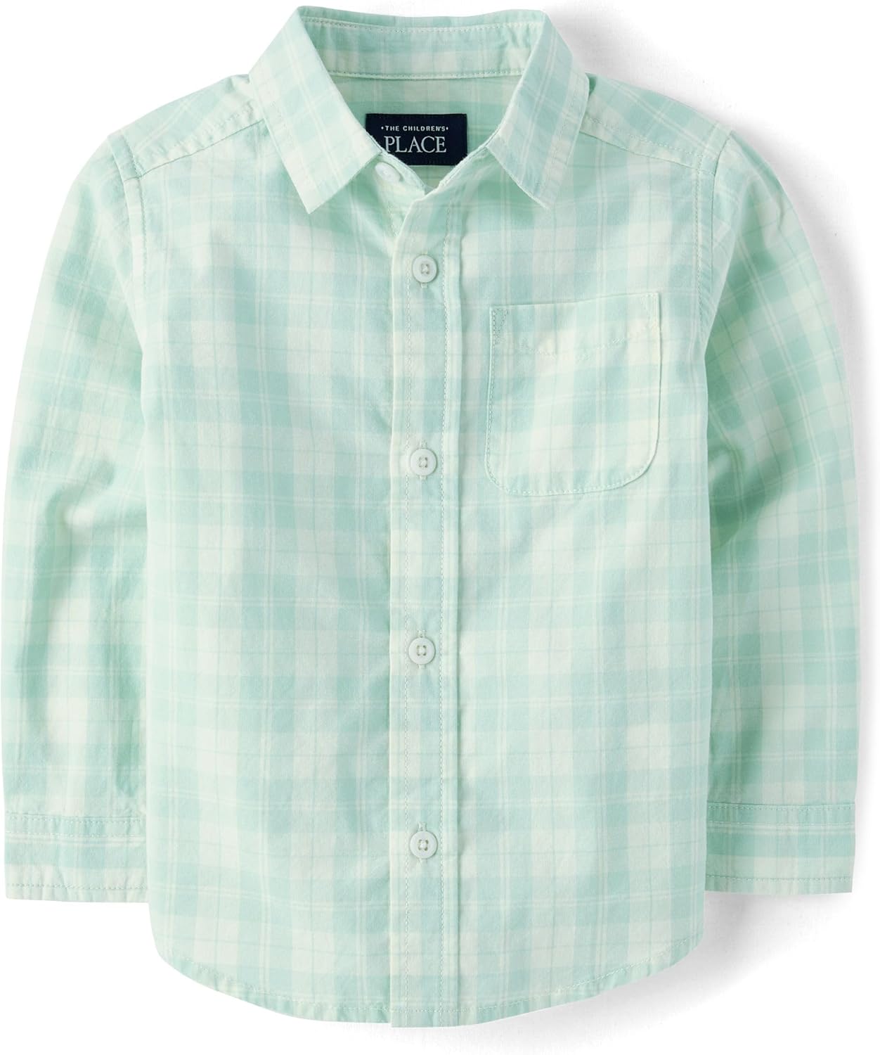 The Children's Place Big Boys' Long Sleeve Poplin Button Down Shirt