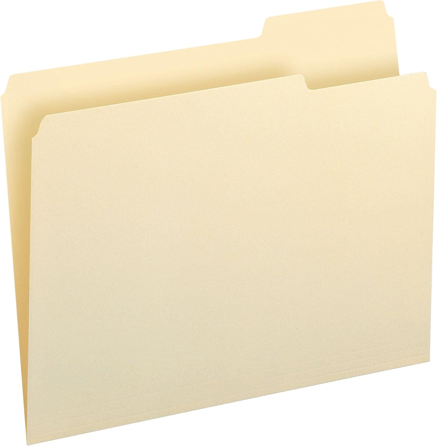 Smead File Folder, 1/3-Cut Tab Right Position, Letter Size, Manila, 100 Per Box (10333)