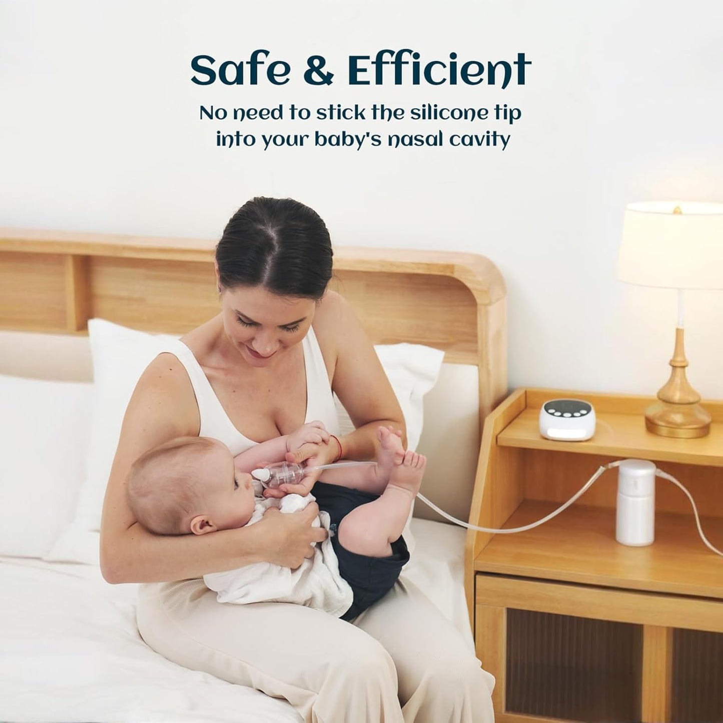 Electric Baby Nasal Aspirator - Hospital Grade Mucus Remover with 9 Suction Levels, USB-C Rechargeable, Night Light & Nursery Rhymes, BPA-Free Silicone Tips