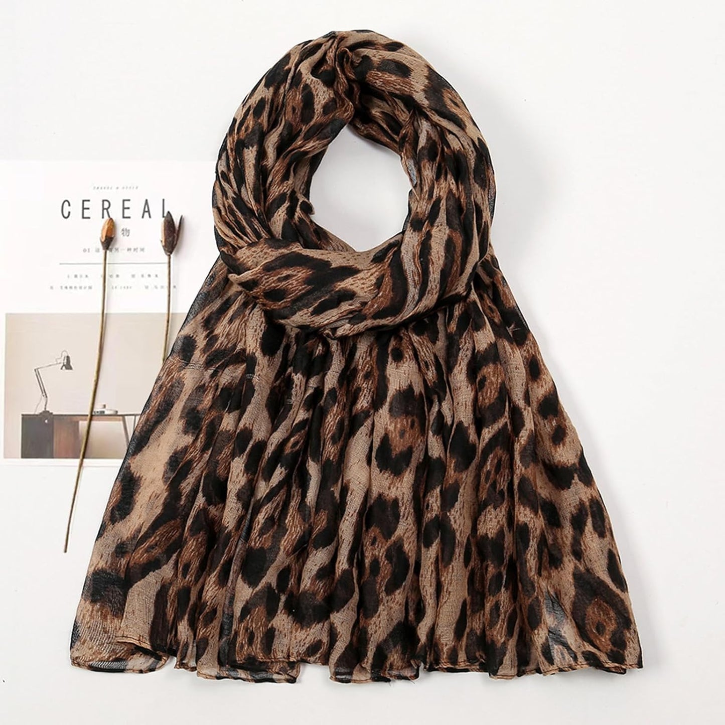 CYian Scarf for Women Floral Printed Scarves Long Fashion Scarf Lightweight Shawls Wrap Fall Winter Headscarf for Women