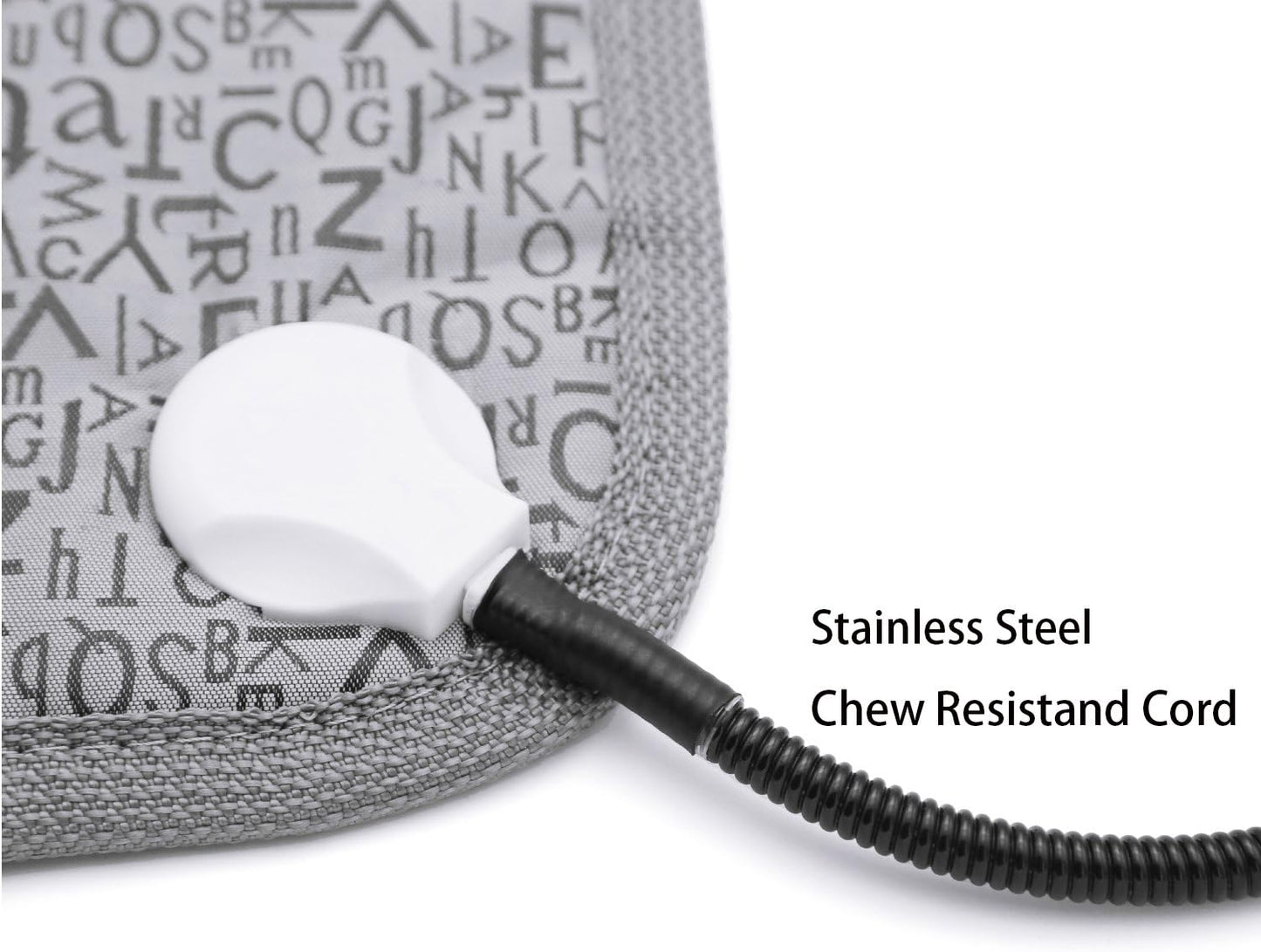 Pet Heating Pad, Dog Cat Electric Heated Blanket Mat, Temperature Warming Cushion Bed with Anti Bite Tube