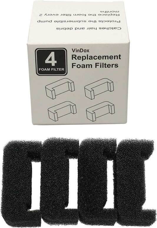 4-Pack Sponge Filters for Cat Fountain Replacement Foam Filter Pre Filter Foams for Pet Dog Drinking Fountains Pre Filter Foam Sponge