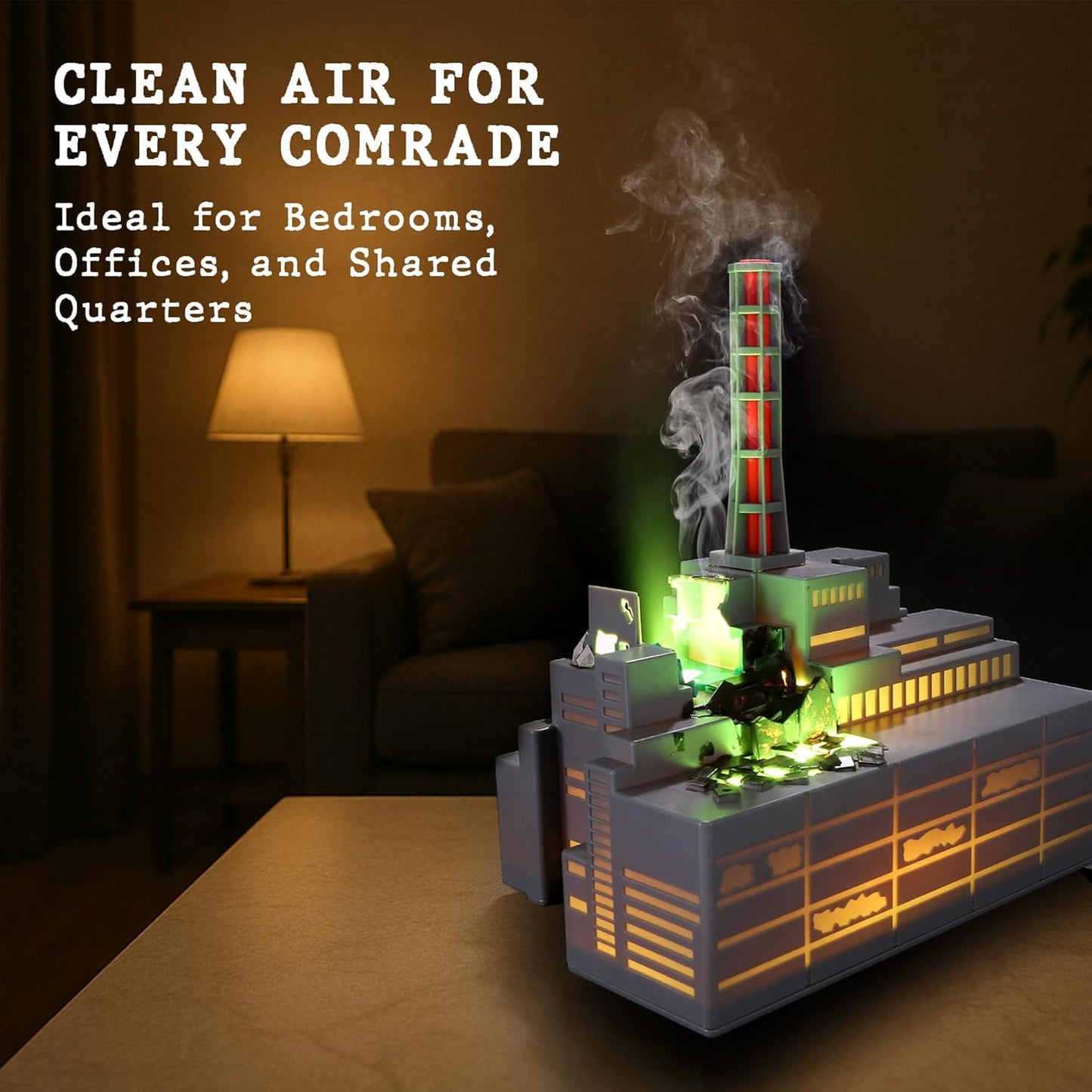 HOM Chernobyl Smart Diffuser & Humidifier – 250ML Ultrasonic Mist Machine with 7 LED Lights, App Control, Auto Shut-Off – Aromatherapy Essential Oil Diffuser for Home, Bedroom, etc. – Oil Not Included