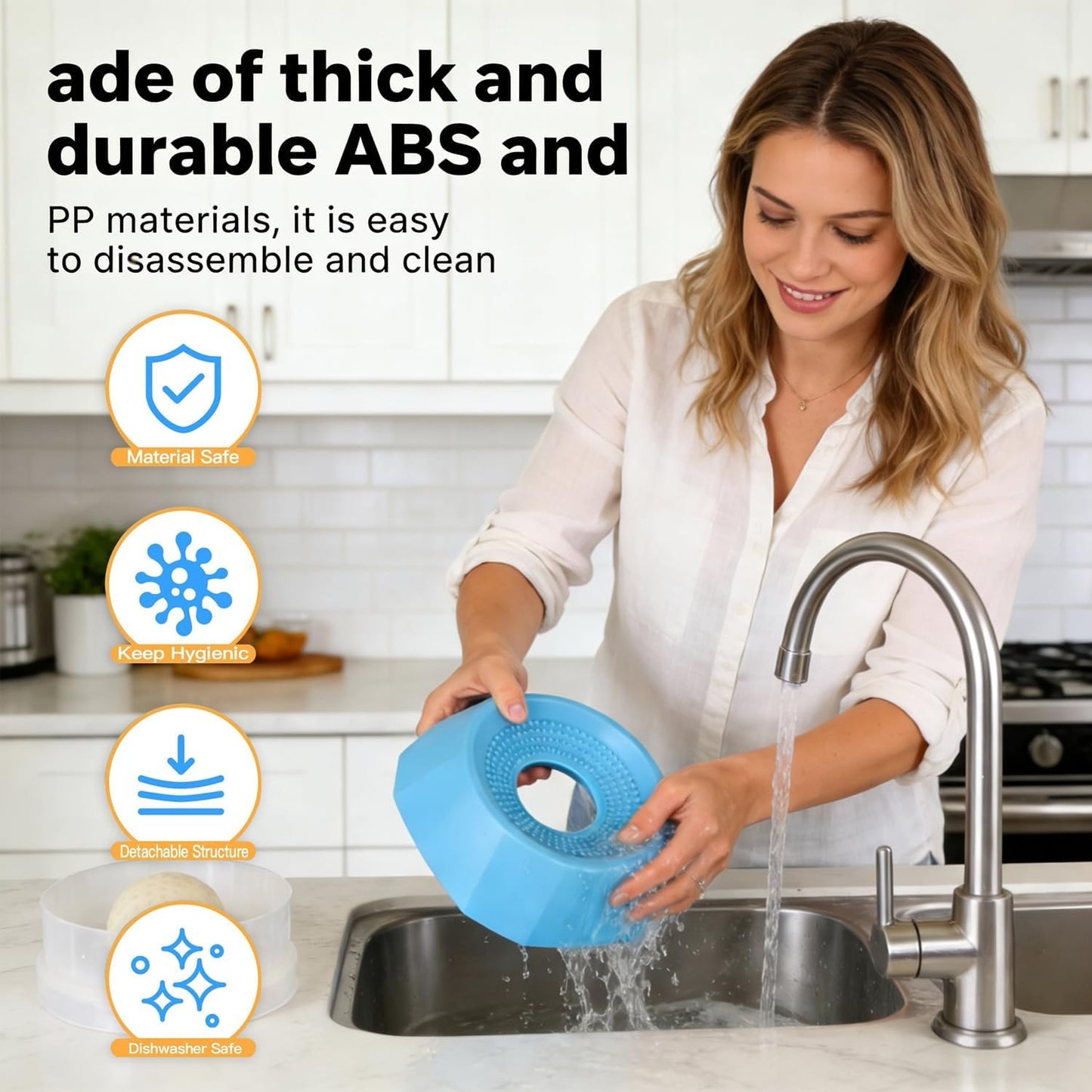 Slow Feeders with Non-Slip Base for Dogs & Cats, Interactive Entertained Ball-in for Liquid Treat and Anxieties Relief, Easy to Clean, Keep Your Pets Busy