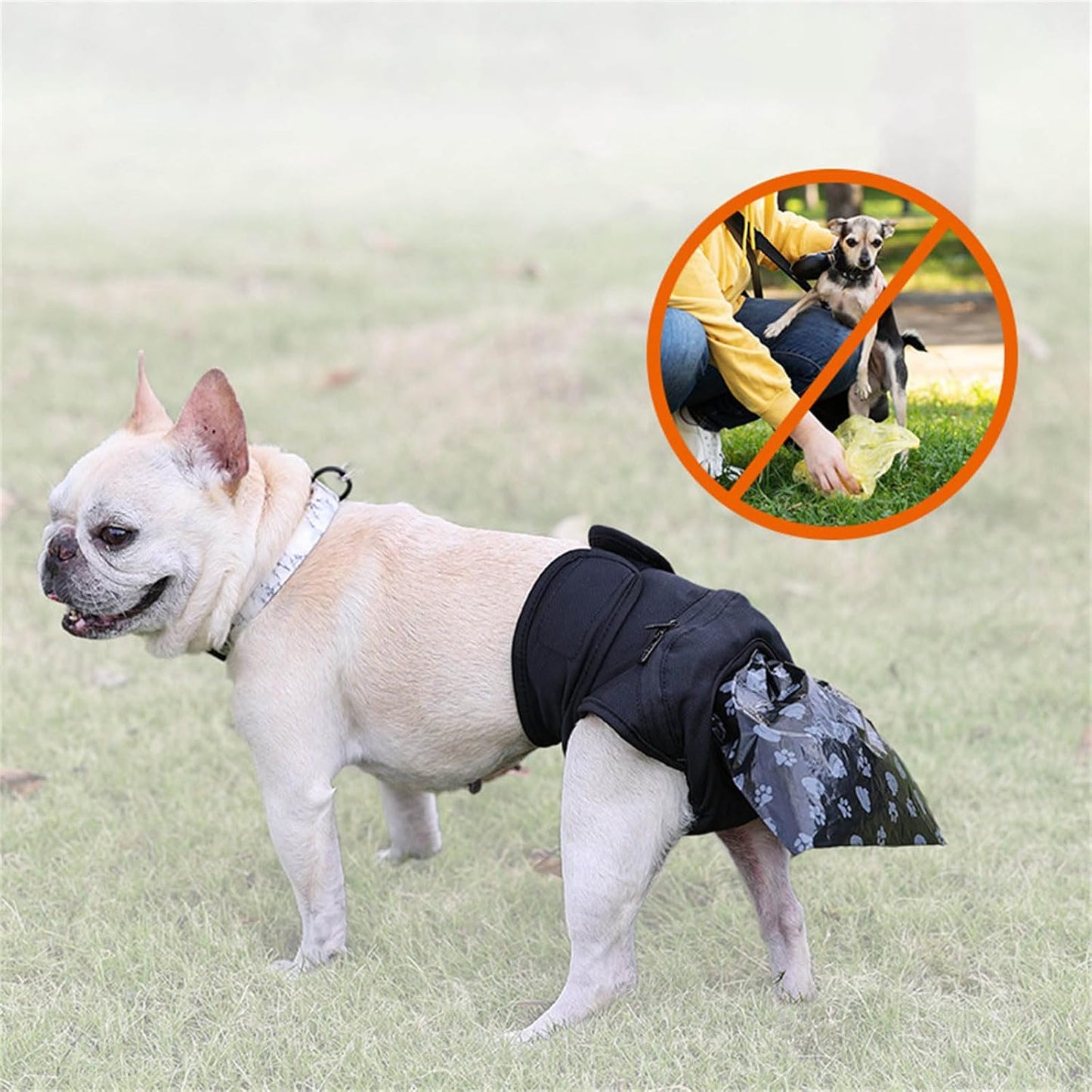 Reusable Doggies Period Diaper with Poop Bag for Small Dogs Pet Underwears Pet Dog Comfortable Nappies