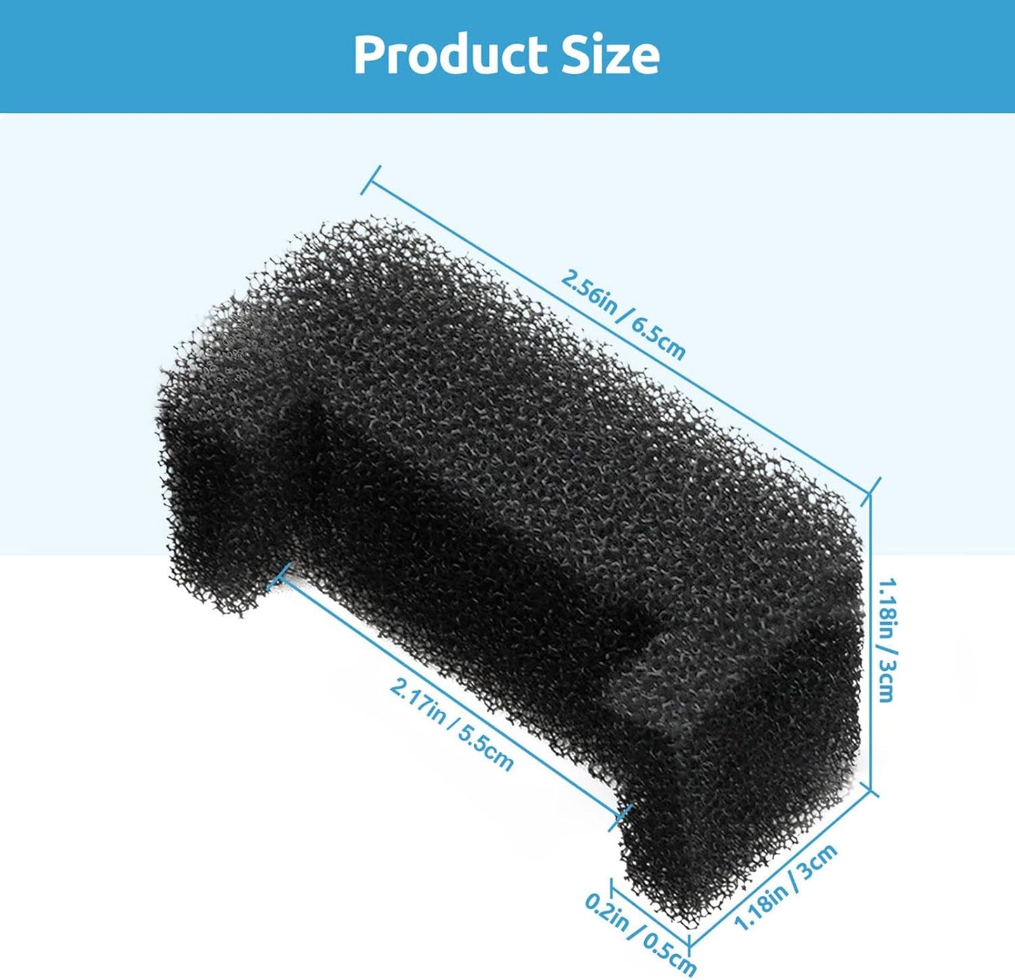 4-Pack Sponge Filters for Cat Fountain Replacement Foam Filter Pre Filter Foams for Pet Dog Drinking Fountains Pre Filter Foam Sponge
