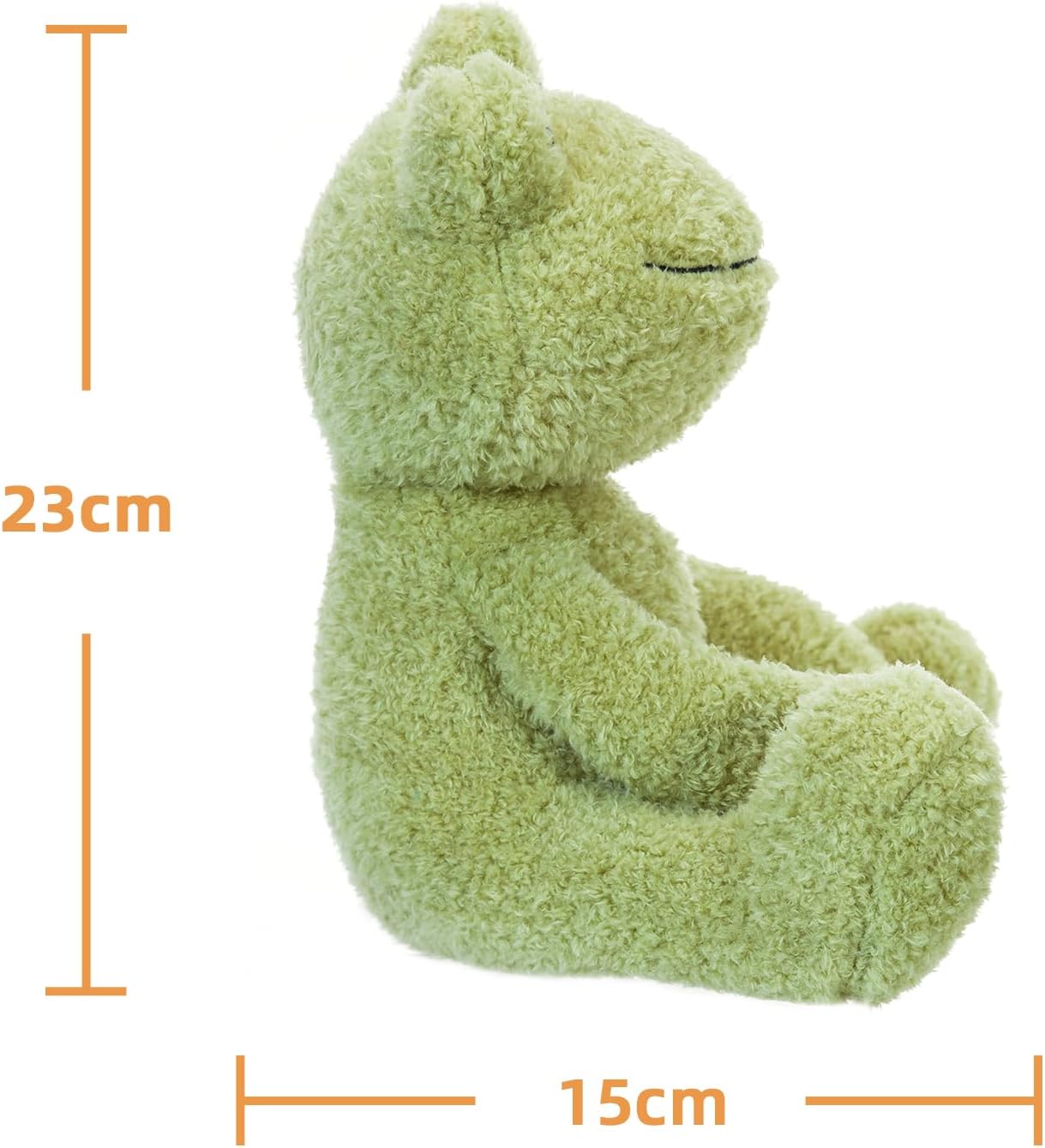 Apricot Lamb Toys Plush Velvet Frog Stuffed Animal Soft Cuddly Perfect for Child (Green Frog,9 Inches)