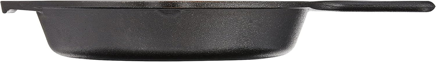 Lodge 8 Inch Pre-Seasoned Cast Iron Stamped Skillet - Signature Teardrop Handle - Use in the Oven, on the Stove, on the Grill, or Over a Campfire - Deer