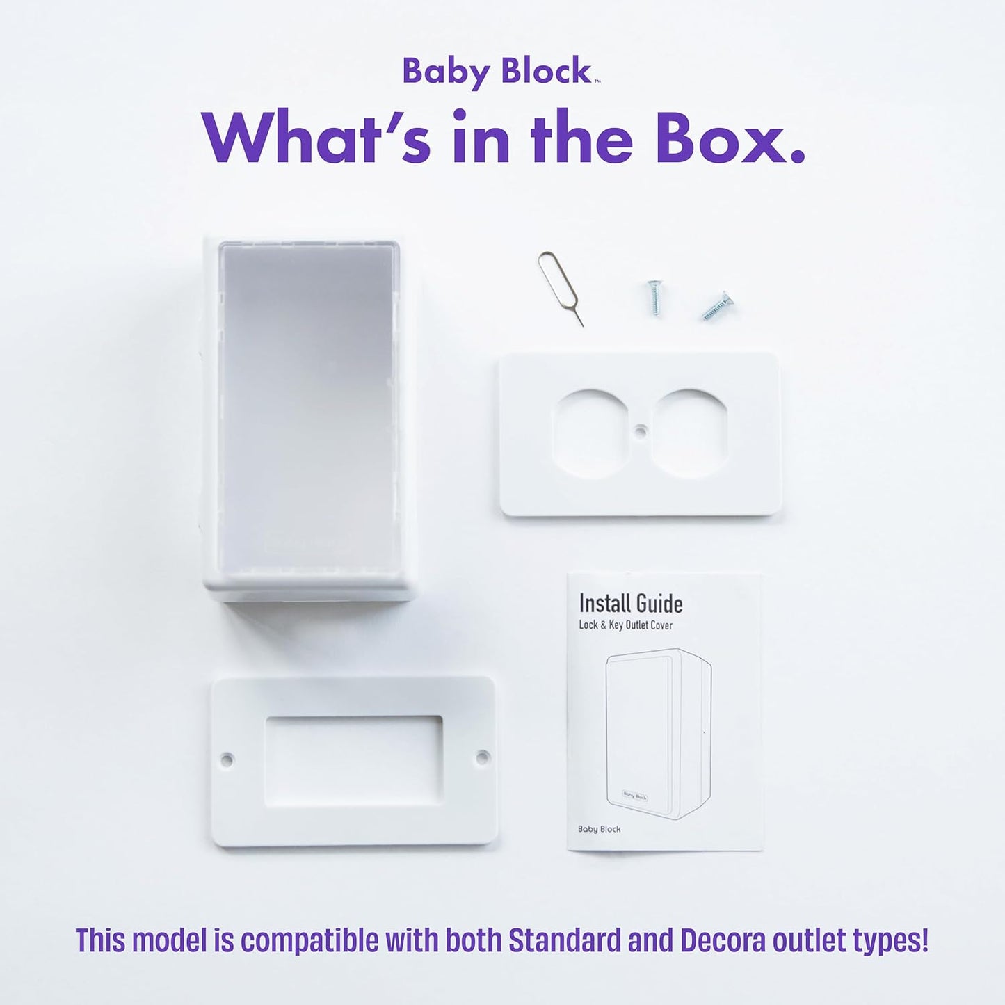 Outlet Cover Box Baby Proofing – Locking Plug Cover Box with Outlet Lock, Childproof Plug Covers for Cords & Power Plugs, Plug Lock Cover for Wall Outlets