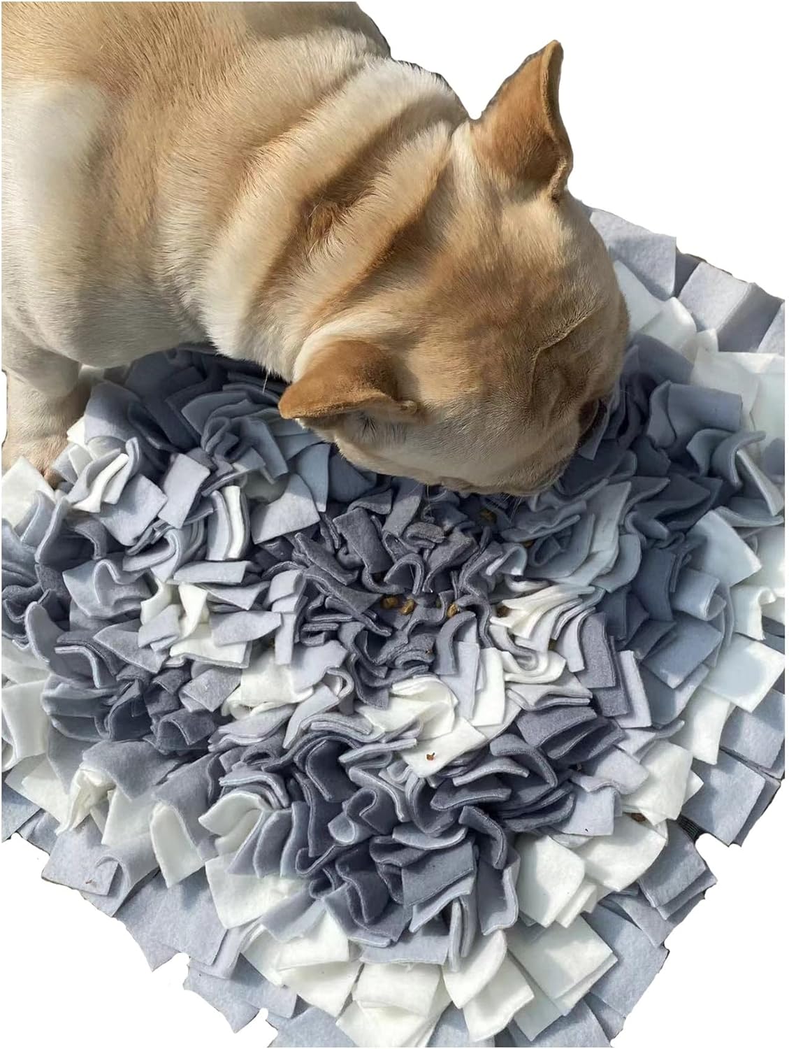 Light Grey,Square,50x50cm Large Size,Washable Anti Slip,Big Tough for Large Dog Feeding mat, Food Puzzles, Sniffing Foraging Snuffle mat