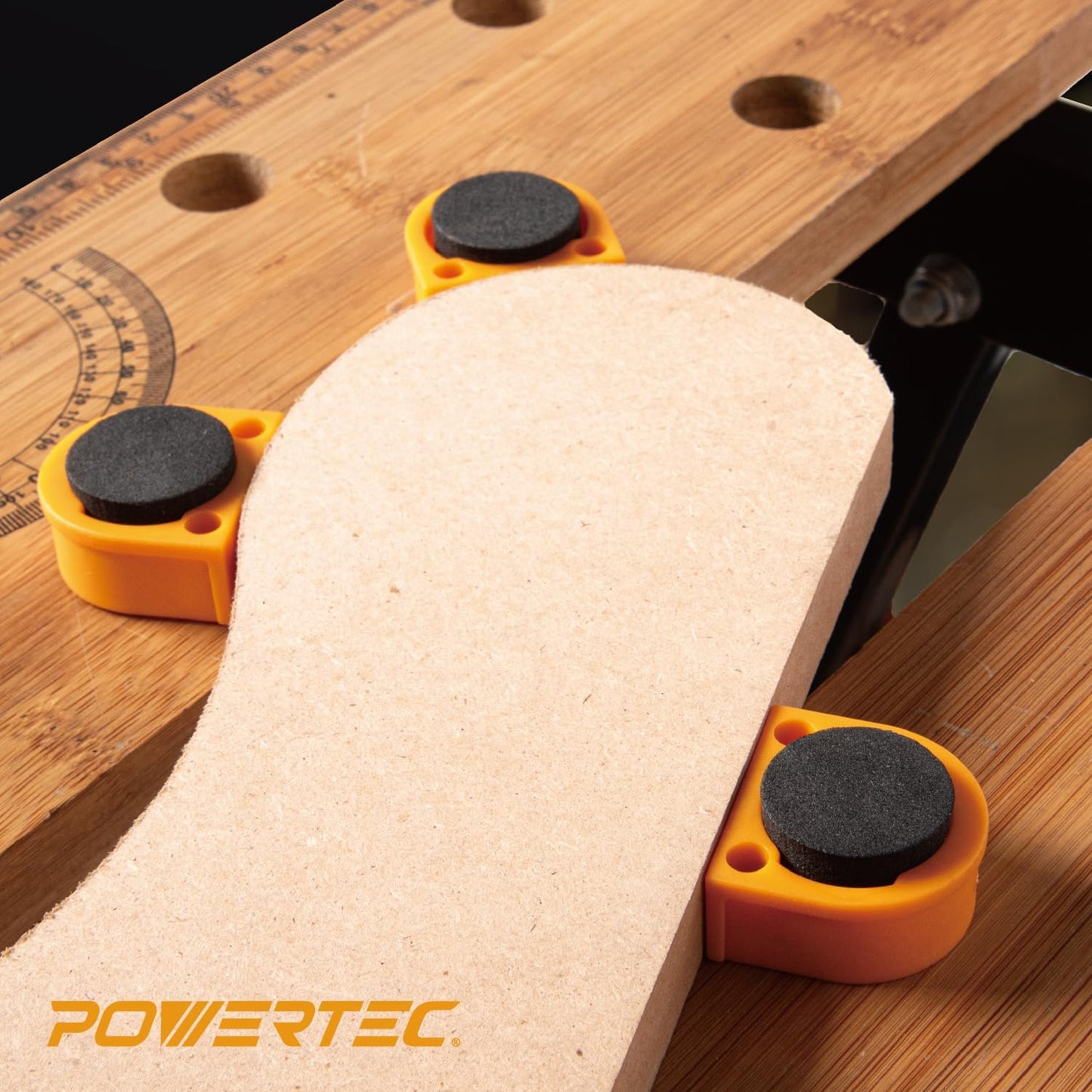 POWERTEC 12PCs Bench Dogs for 3/4" Dog Hole w/EVA Insert, Woodworking Tool for Work Bench, MFT Table, Portable Workbench, Tools for Woodworking & DIY Projects (71188-P3)