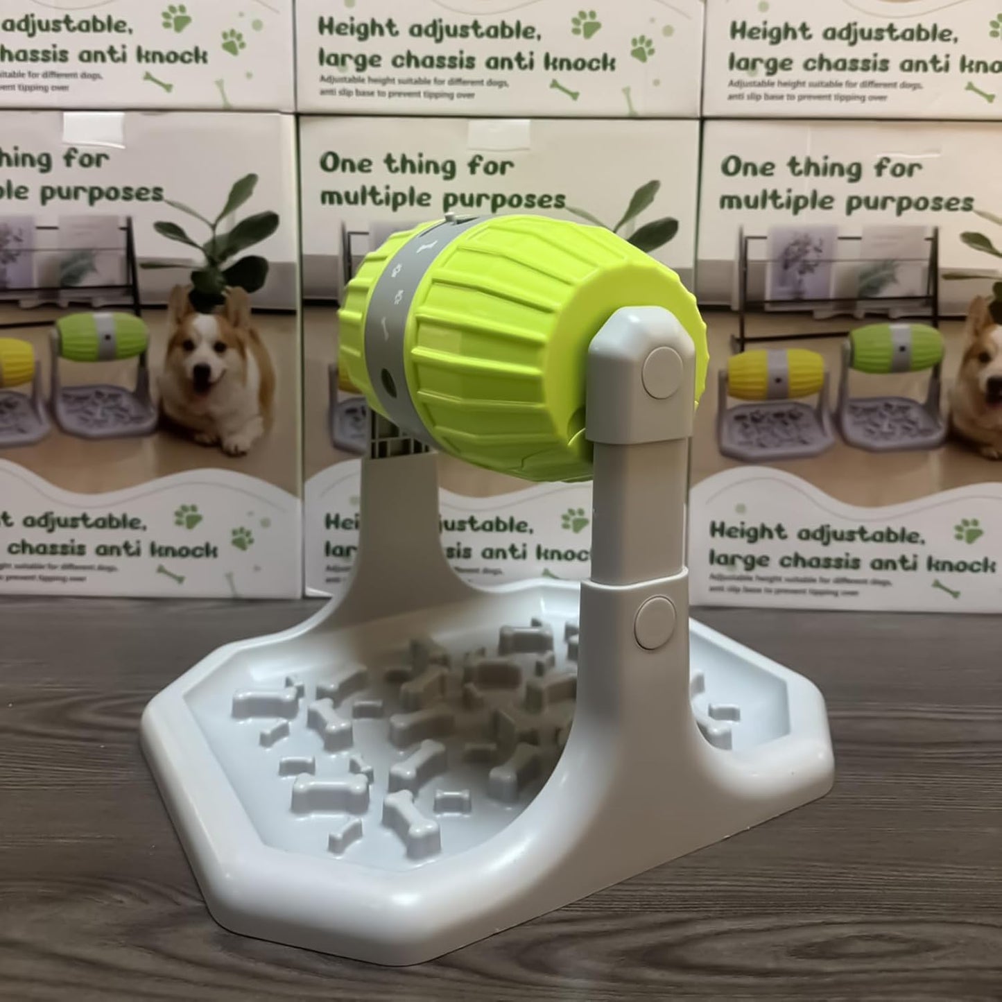 Dog Slow Feeder - Puzzle Bowl Food Feeder for Dogs and Puppies, Interactive Game Tableware for Eating Solution, Indoor, Living Room, Home Outdoor Travel and Pet Mealtime Fun