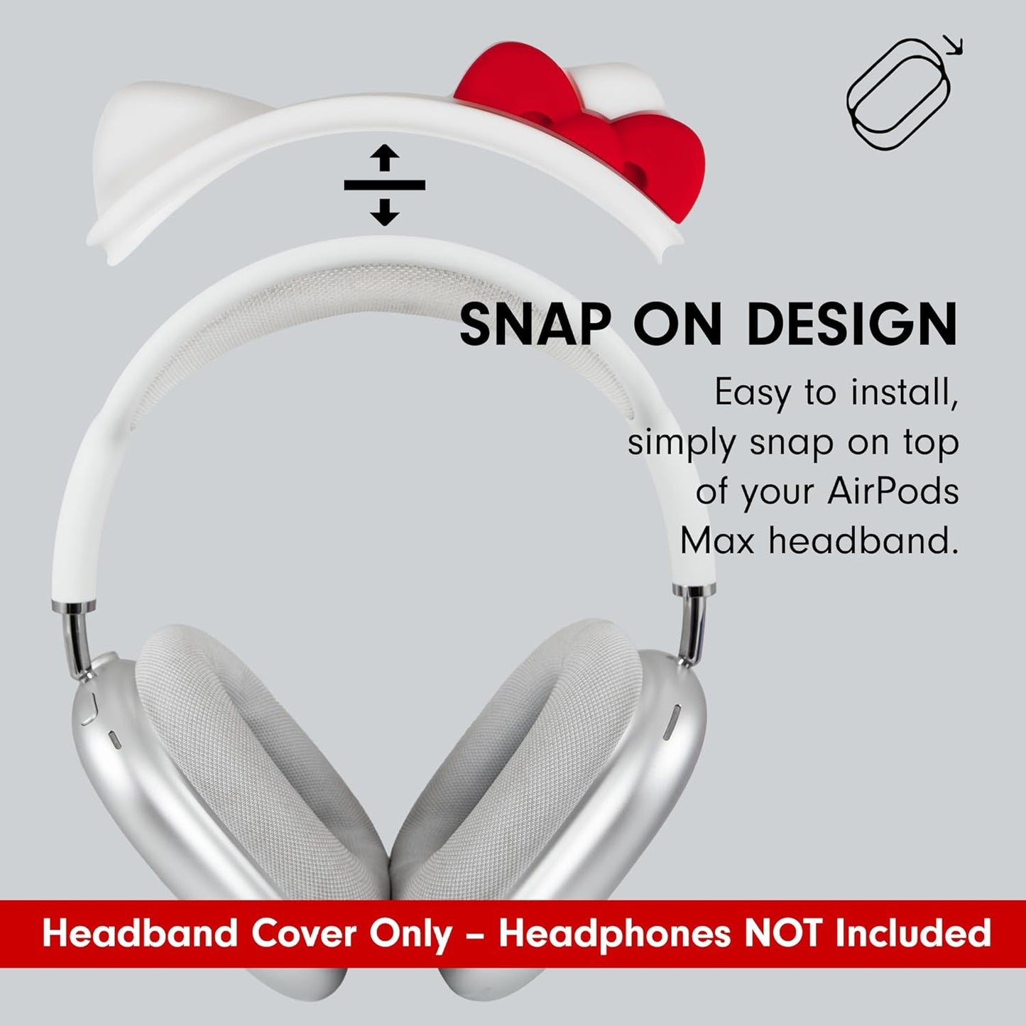 Sonix x Sanrio Hello Kitty Headband Cover for Apple AirPods Max 2 & 1 | Silicone Cute Cat Ears Protective Accessory for Headphones Headband | Hello Kitty White