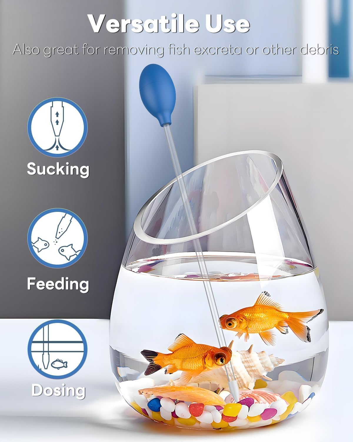 Pawfly Aquarium Coral Feeder 13.7 Inch Long Tube Coral Food Feeder Manual Feeding Tube Fish Excreta Cleaner Long Acrylic Syringe for Reef Marine Fish Shrimp Aquatic Plants