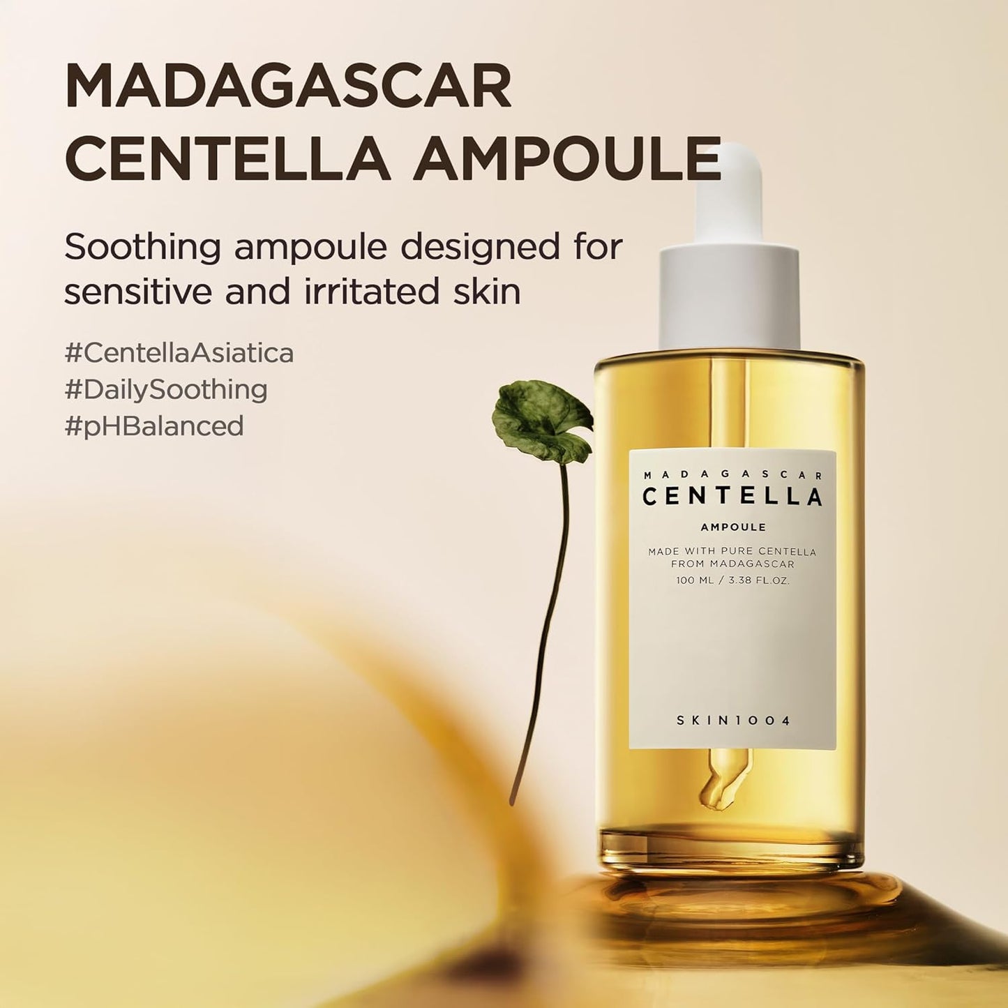 SKIN1004 Madagascar Centella Asiatica Ampoule Facial Serum 1.85 fl.oz, 55ml, Soothes Acne Prone and Sensitive Skin