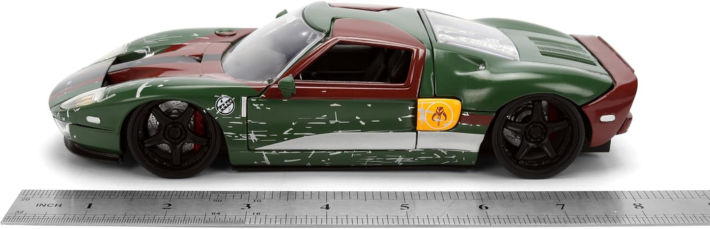 Jada Star Wars Boba Fett with 2005 Ford GT Die-Cast Vehicle and Figure Set 1:24 Scale Toys