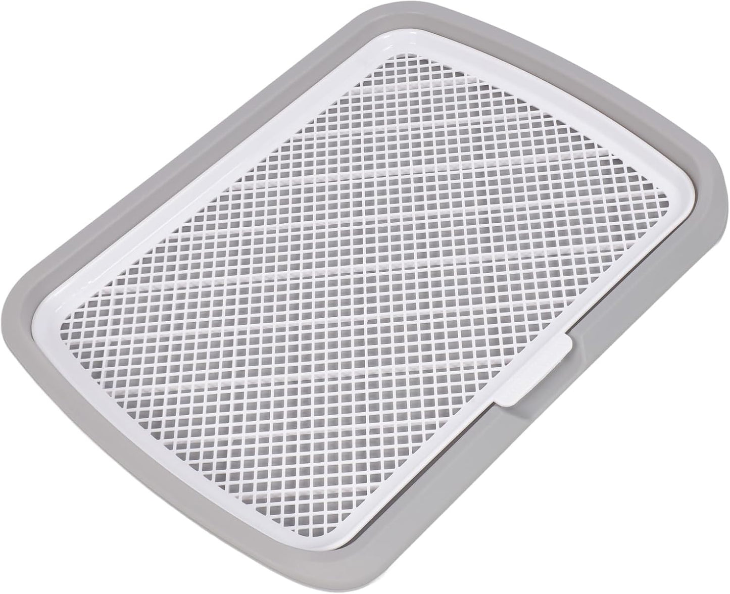 Puppy Potty Training Tray, Detachable Washable Mesh Dog Pee Pad Holder Tray for Small Breed Dog (Gray)