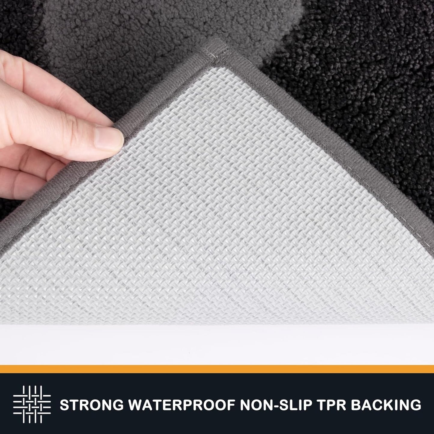 PURRUGS Dirt Trapping Door Mat 24" x 35.5", Non-Skid/Slip Machine Washable Microfiber Entryway Rug, Dog Doormat, Super Absorbent Welcome Mat for Muddy Wet Shoes and Paws, Charcoal