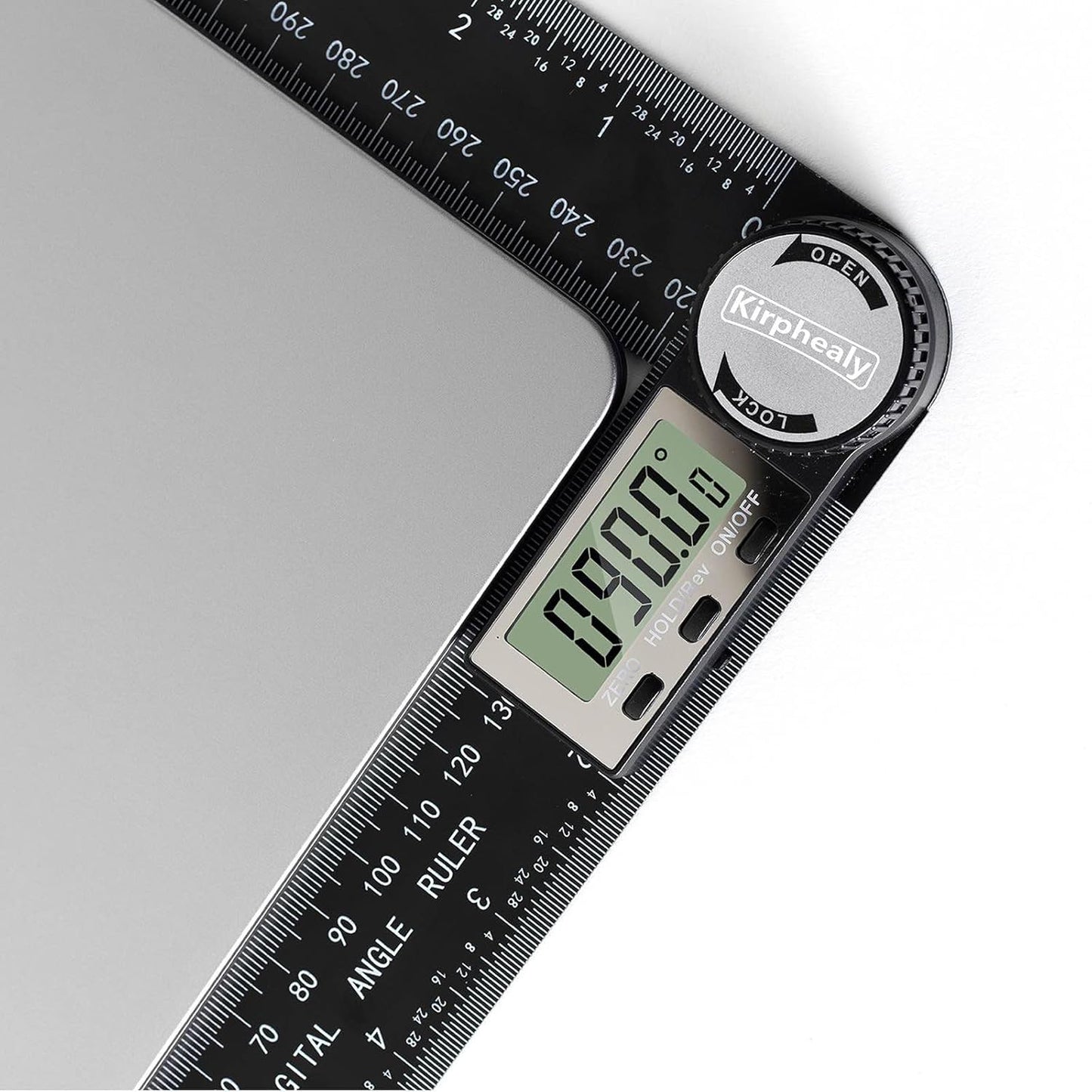 Digital Angle Finder Protractor, 7inch 200mm Angle Gauge Professional Measuring Tool, Third Generation Adjustable Angle Ruler, Quick Display for Carpentry Construction and Home Improvement