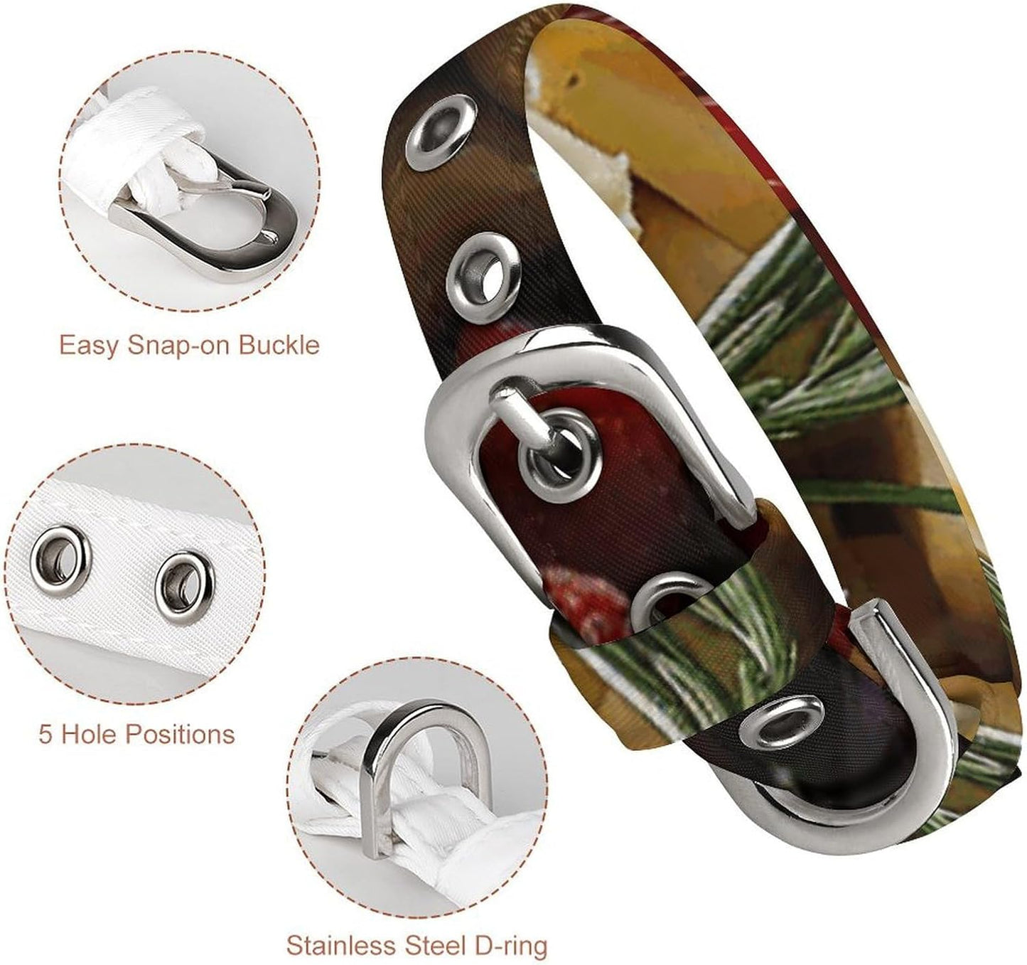Beautiful Cheese Board Dog Collar with Buckle Adjustable Martingale Pet Collars Cute Female Male Puppy Collar Soft Waterproof Cat Collars for Small Medium Dogs