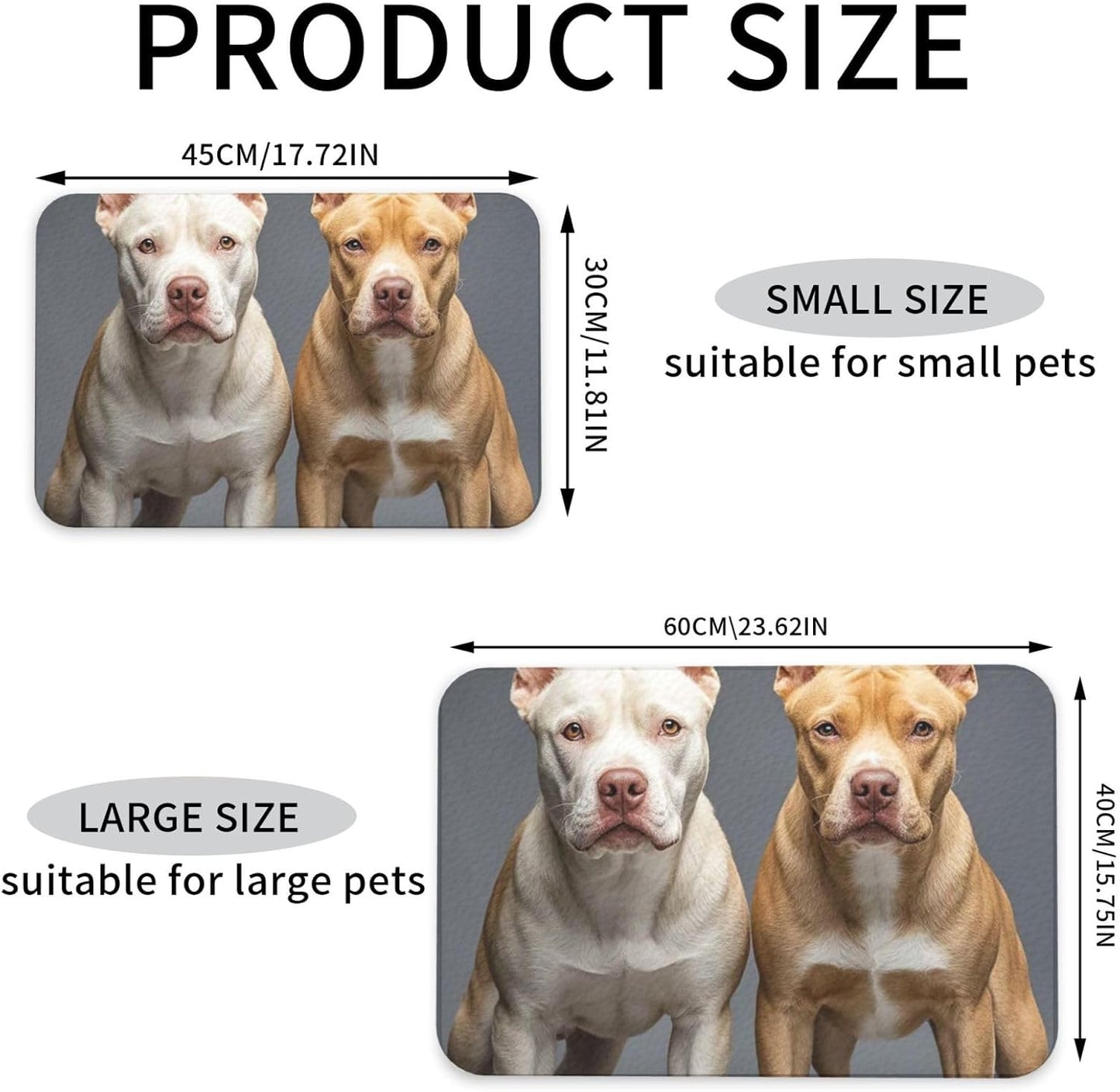 Pet Feeding Mat Leather Dog Food Mat Waterproof Pet Tablecloth Pitbull Dogs Pet Placemat for Dogs Absorbent Dog Bowl Mat Anti-Slip Dogs Mats for Food and Water