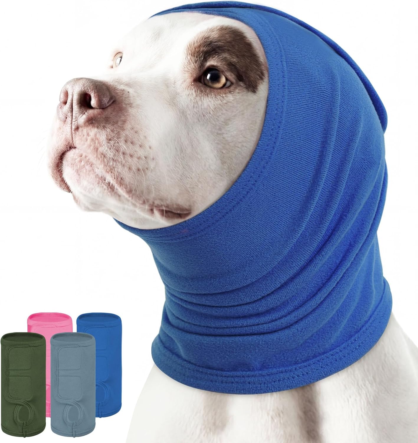 KOESON Adjustable Ear Wrap for Large Dogs, Soft No Shake Dog Ear Wraps Hematoma, Breathable Dog Ear Cover for Noise Protecion, Neck Wounds, Pet Calming Hoodie for Thunder, Firework, Separation