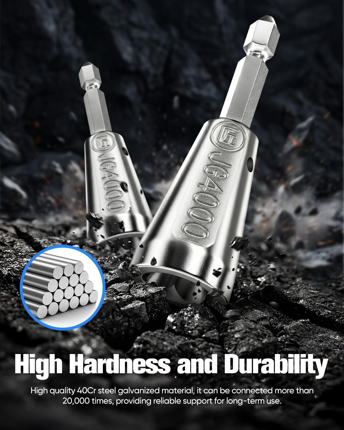 Wire Twister Tool for Drill, 2026 Upgrades Wire Nut Twister for Drill Profession Electricians Tool, 6MM Hex Shank Cable Wire Twisting Tool Wire Twister Wire Connector for 9-22 AWG (2pcs)