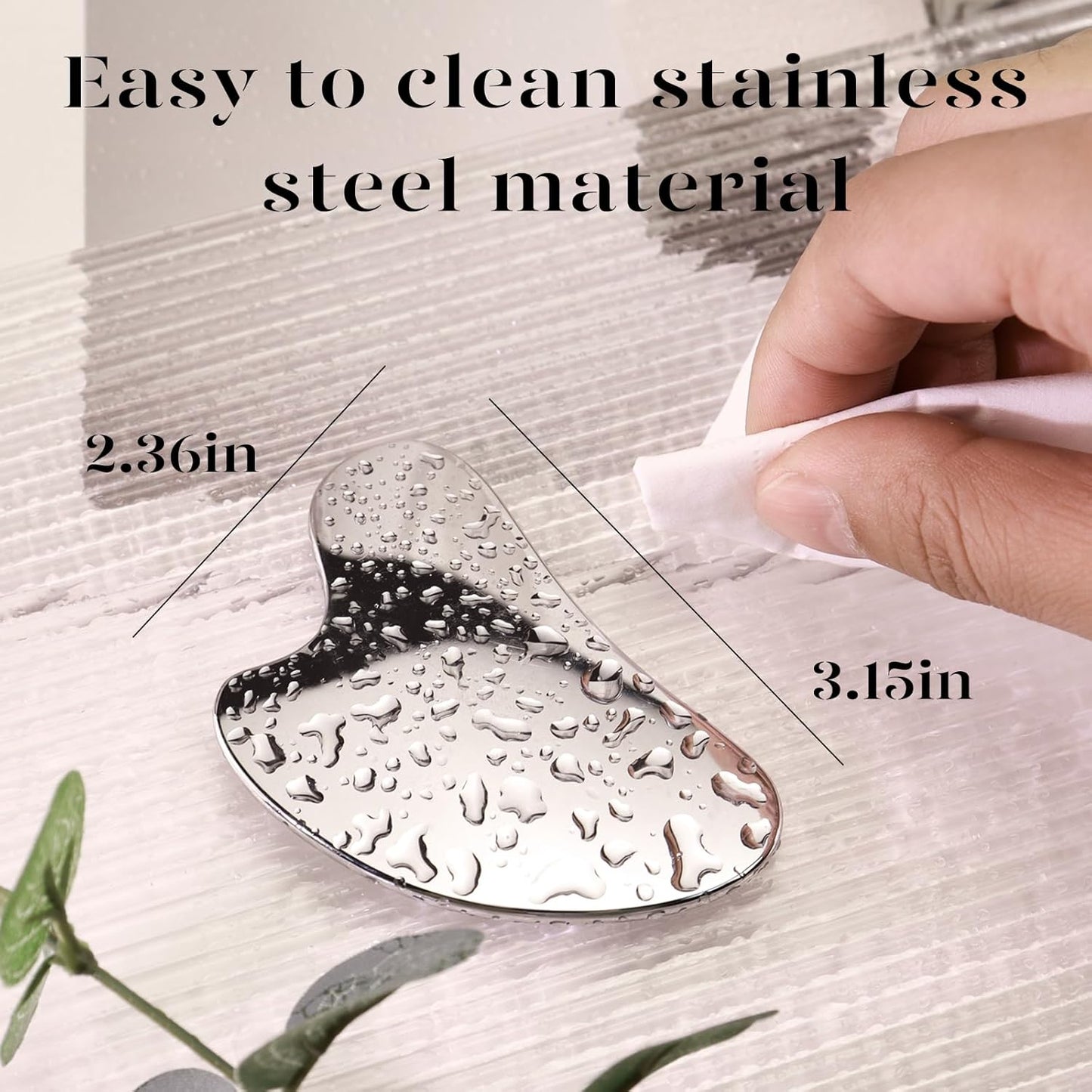BAIMEI IcyMe Stainless Steel Gua Sha Facial Massager Tools |Relax Back Muscles | Face Sculpting | Daily Beauty Routine | Guasha Tool for Face|Skincare Gift for Women