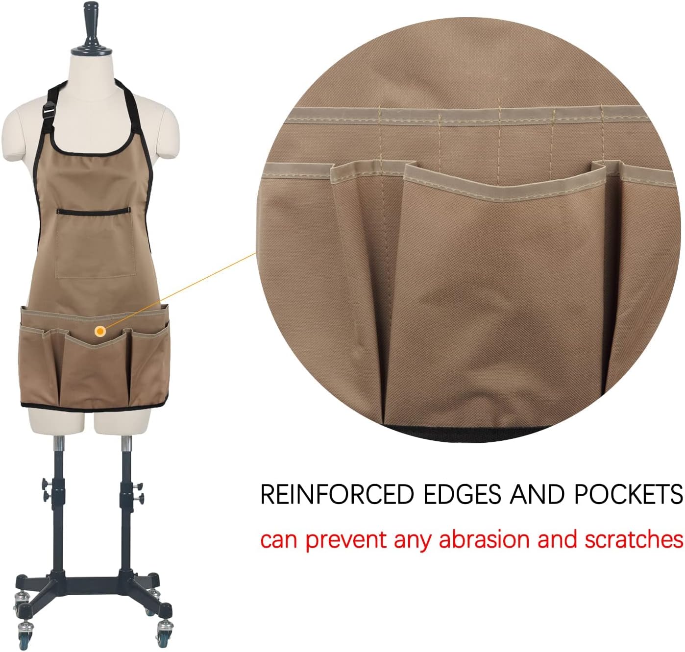 PATILWON Gardening Apron with Large Pockets for Women, 14 Pockets Waterproof Tool Apron, Work Apron Heavy Duty, Size M to XL