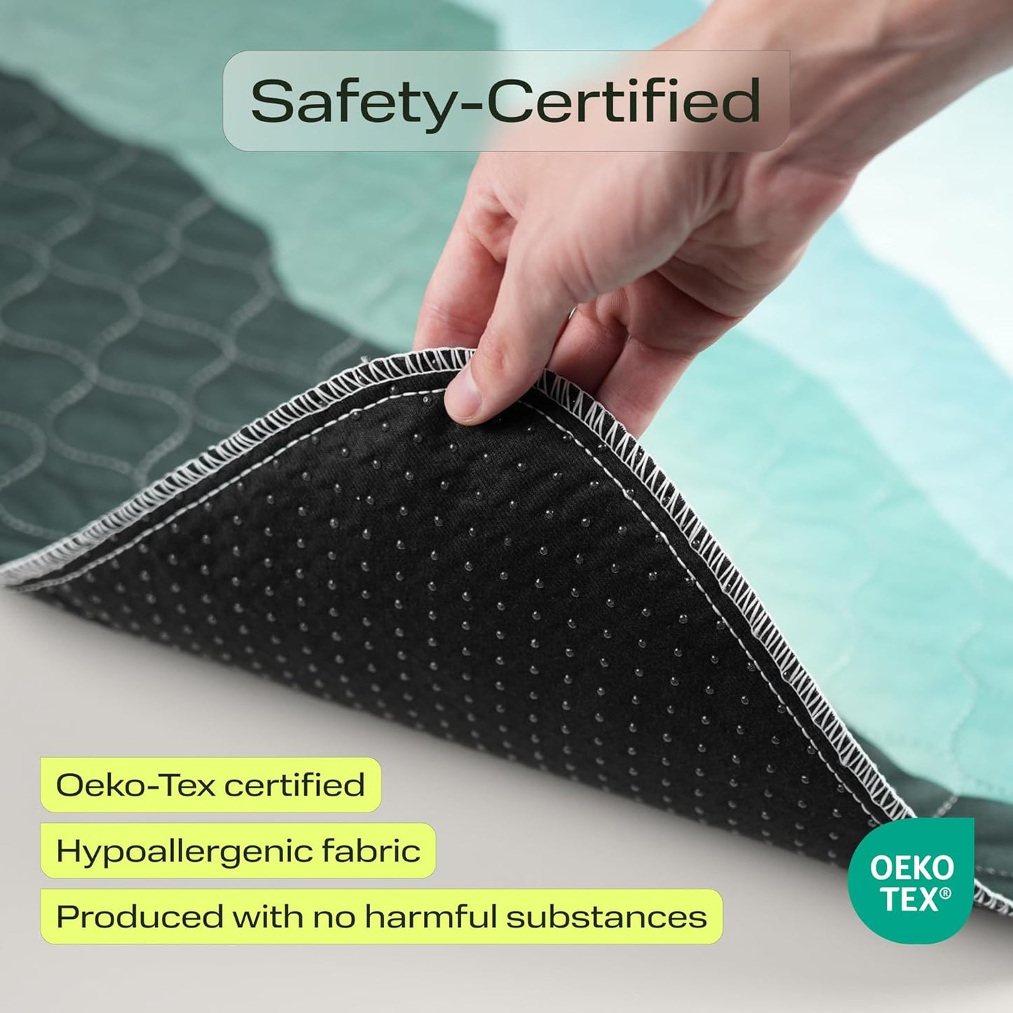 PetSpy Washable Pee Pads for Dogs 2-Pack (18x24) - Waterproof Reusable Puppy Pads No-Slip Surface - Stylish Dog Potty Training Pads Protect Against Leakage Perfect for Small Medium Large Dogs