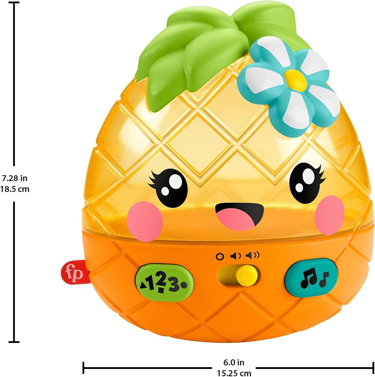 Fisher-Price Paradise Pals Magical Lights & Tunes Pineapple, electronic learning toy with music and lights for baby ages 6-36 months (Amazon Exclusive)