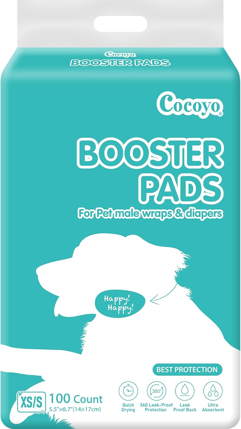 COCOYO Booster Pads, XS/S Size with Side Lead Proof, 100 Count