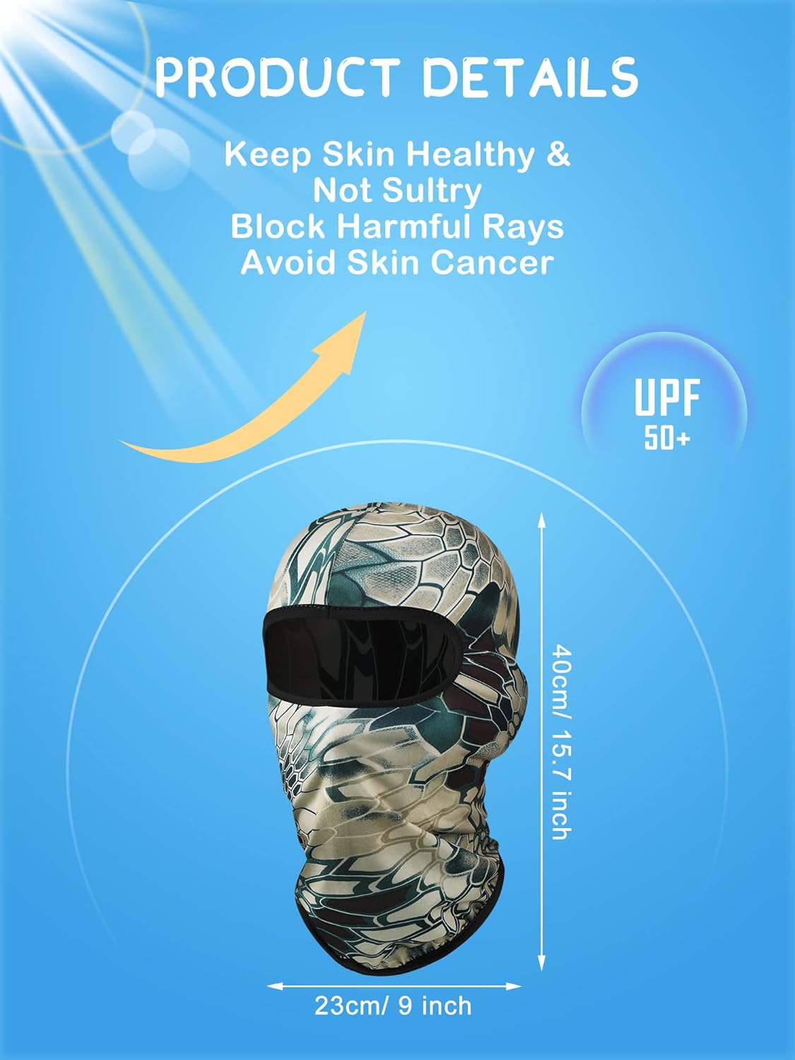 Geyoga 12 Pcs Sun Protection Balaclava for Women Full Face Cover UV Protection Balaclava Ski Mask for Men Outdoor Cycling