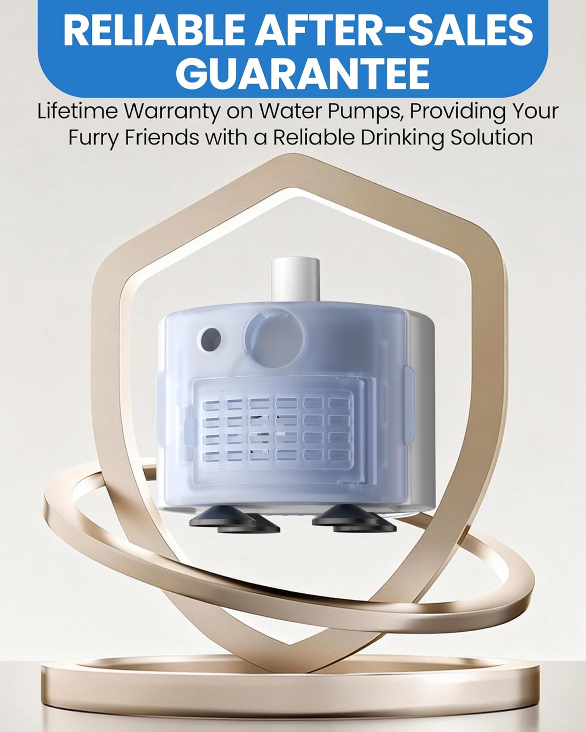 Tomxcute Official Replacement Pump for Cat Water Fountain, Easy-to-Clean Fully Detachable Pump Helps Prevent Clogs, Whisper-Quiet (<20dB), 5V USB Low Voltage (Adapter Not Included)