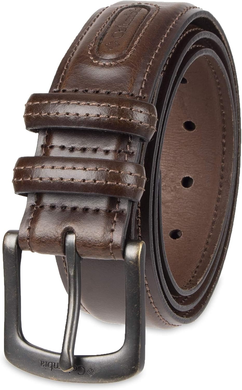 Columbia Men's Leather Casual Belt Tan & Brown Classic Style for Everyday Wear