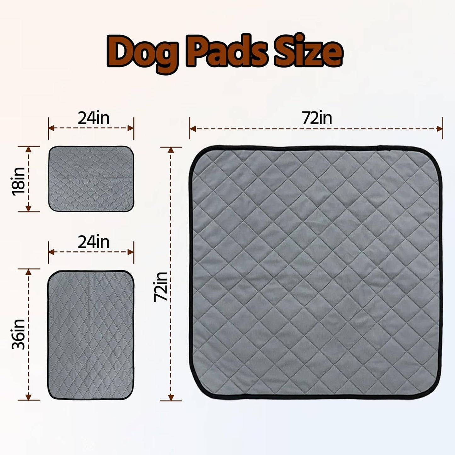 Washable Pee Pads for Dogs,Waterproof Dog Training Pads,Playpen Mat,Non-Slip Potty Pads,Super Absorbent Whelping Pads,Puppy Pad with Rounded Corn,Potty Pads (18x24(4 Pack))