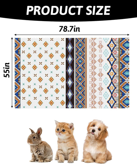 BNOSDM 79" X 55" Washable Bunny Cage Liners Large Rug for Rabbits Large Non Slip Pad for Bunnies, Rabbit Playpen Mat for Chinchillas Cats Guinea Pigs Ferrets Dogs