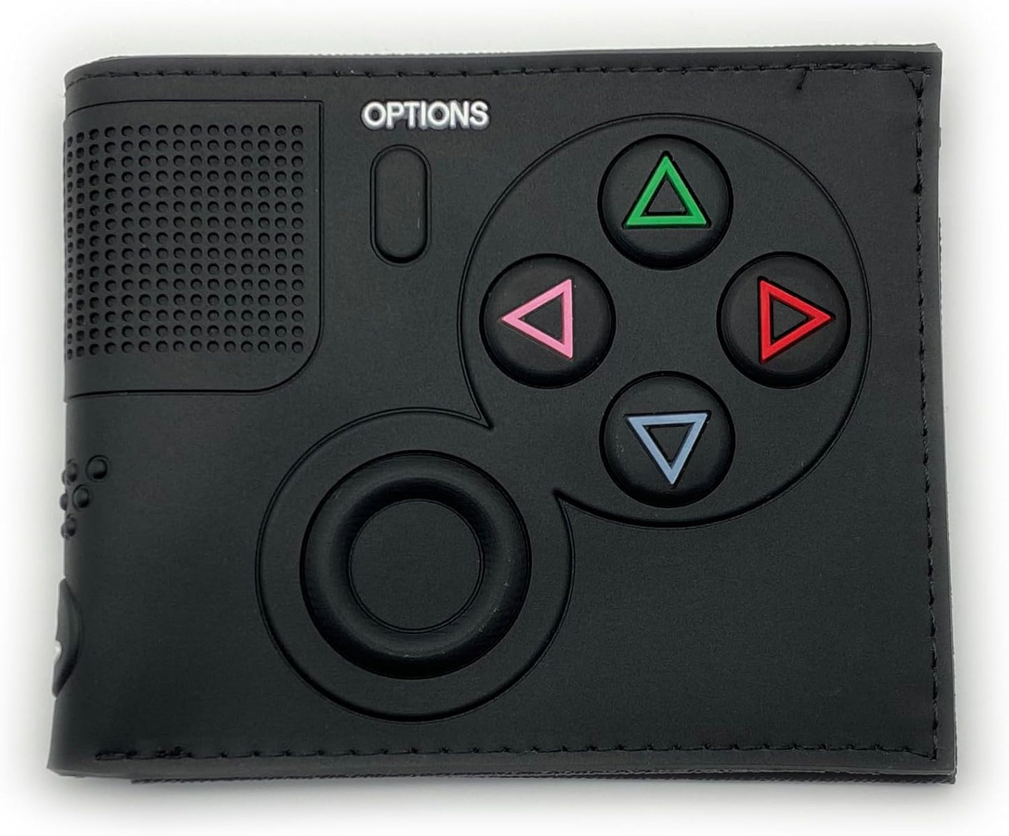 Retro Gamepad-Inspired Boys Wallet - Silicone Surface Material with Classic Game Gamepad Design, Multiple Card Slots and Coin Pocket - Video Game Kids Wallet in Black (#2) -1 PACK