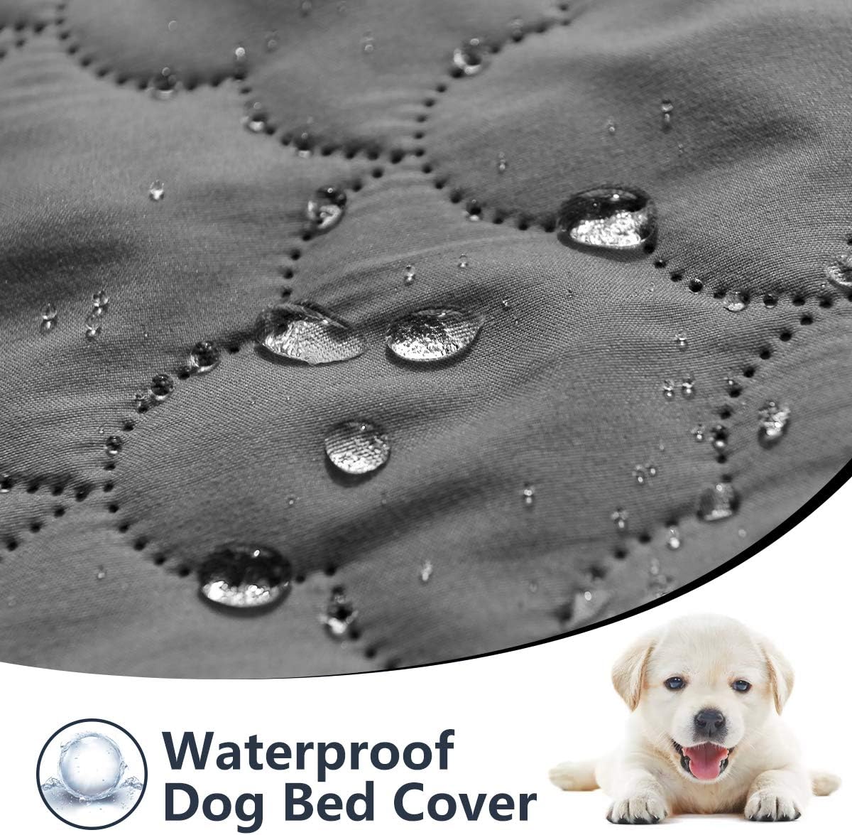 Dog Blankets for Couch Protection Waterproof Dog Bed Covers Pet Blanket Furniture Protector (Grey+Ivory, 52"x82")