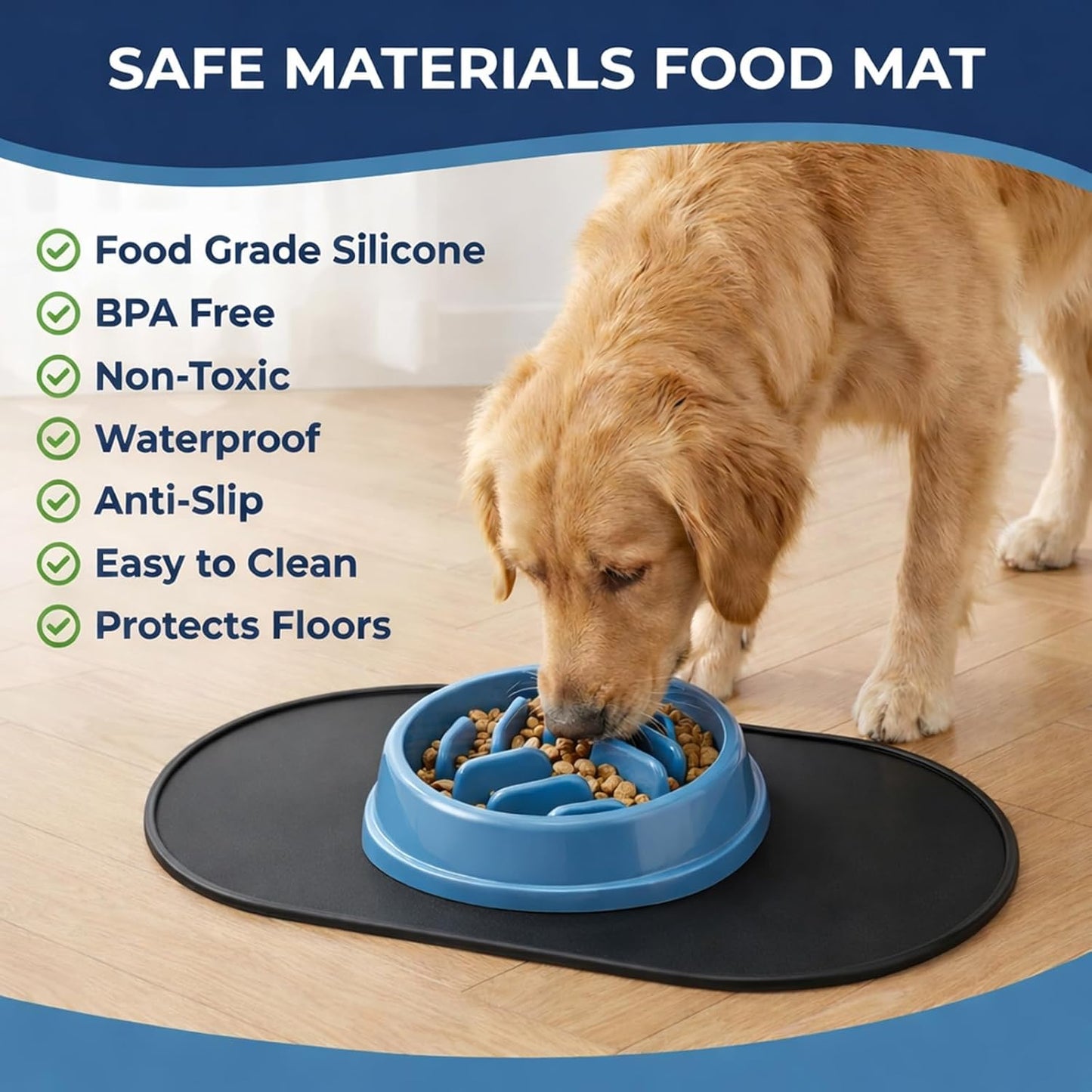 4PCS Slow Feeder Dog Bowl Set with Mat & Feeding Ball, Slow Feeding Dog Bowl to Slow Eating, Puppy Slow Feeder Bowl for Small Dogs, Dog Bowls with Slow Feeder, Easy Clean