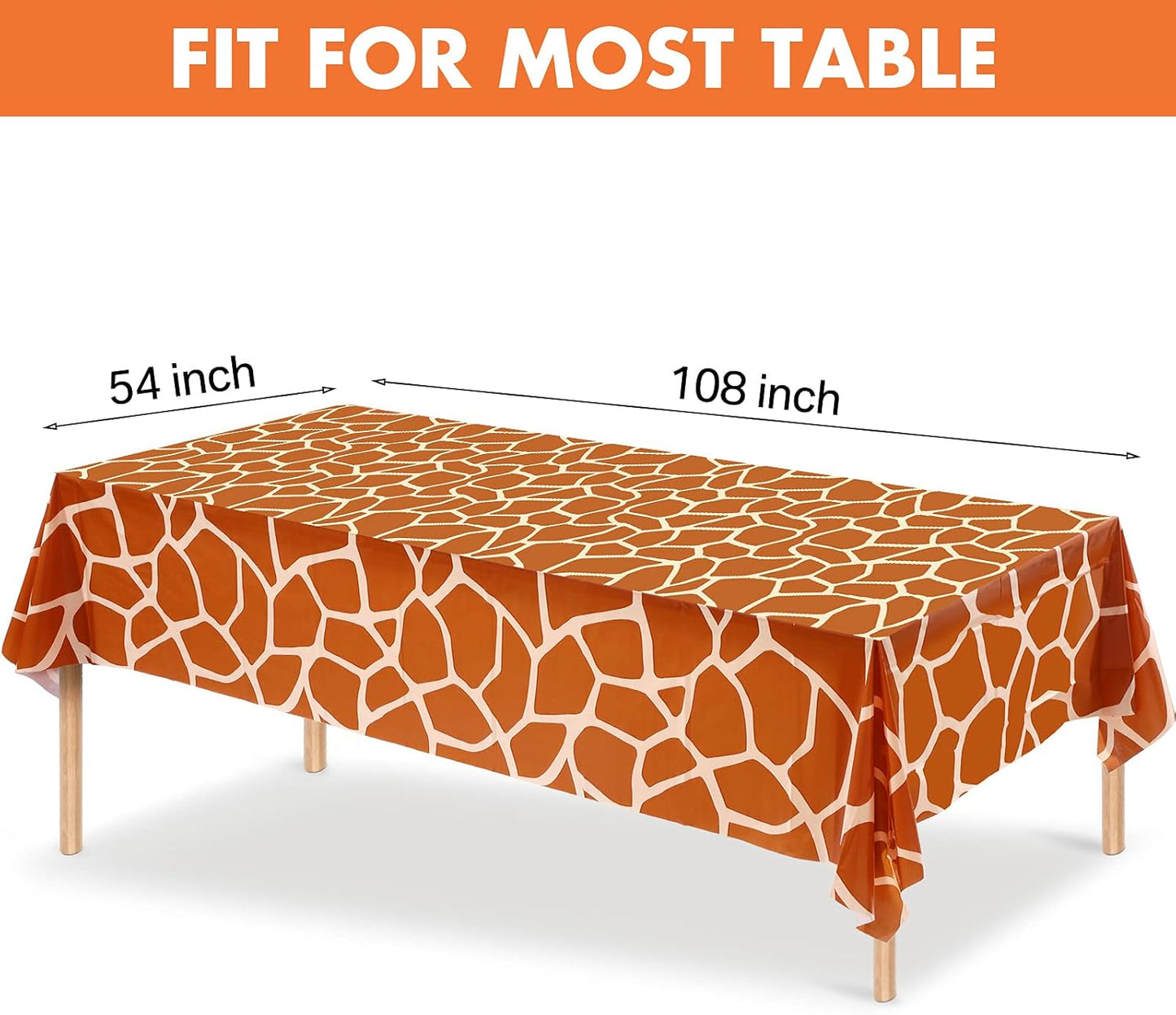 Animal Safari Tablecloth Jungle Animal Theme Tablecover Tiger Zebra Giraffe Print Table Cover Tropical Leaf Tablecloth Party Supplies for Jungle Safari Birthday Baby Showers (Leopard Style, 4 Pcs)