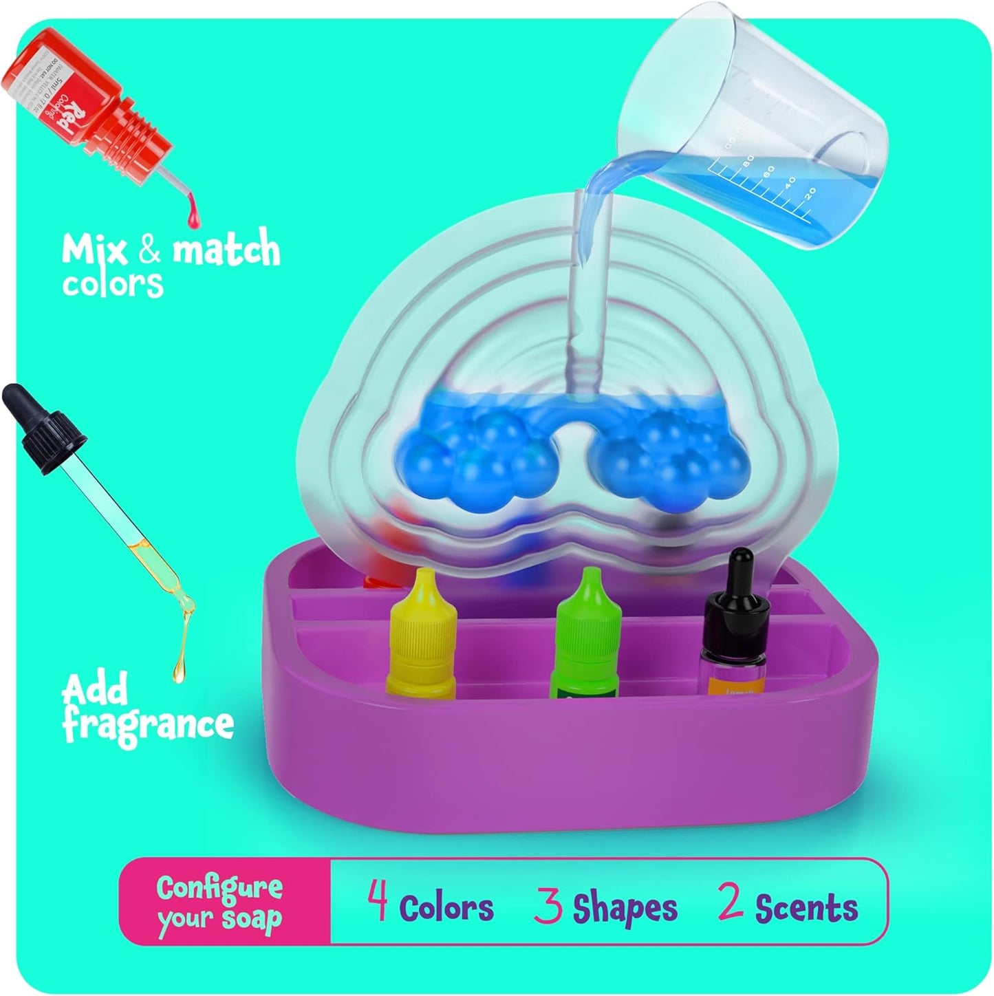 Dan&Darci Unicorn Soap Making Kit - Girls Easter Crafts DIY Project Age 6+ Year Old Kids - Unicorn Girl Gifts - Science Activity Teenage Gift - Make Your Own Soap - Craft Toys Ages 6 7 8 9 10 11 12
