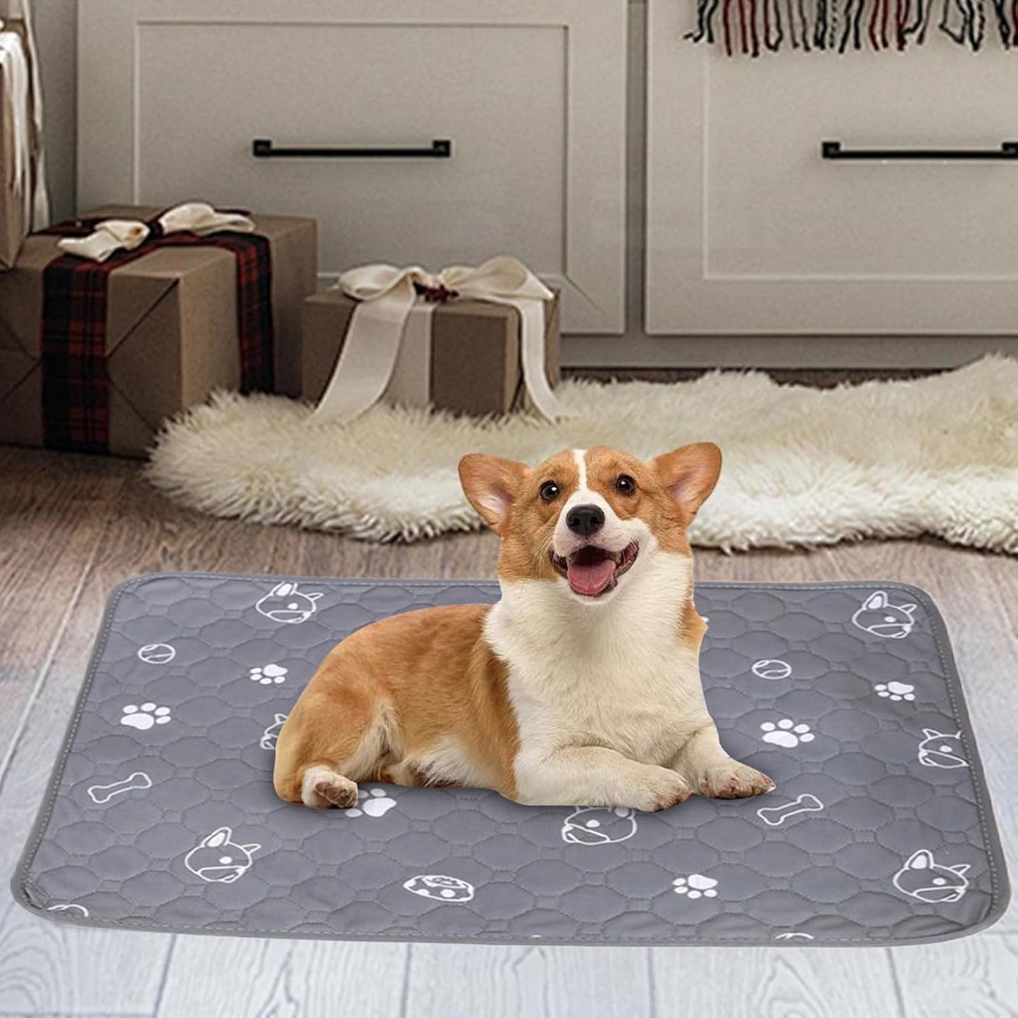 Dog Pee Pads,Puppy Pee Pads Bunny Mats | Non-Slip Washable Liners Floor Protector Pet Supplies for Potty Training Cage Liter Box Cat Bunny Small Animals Doggie