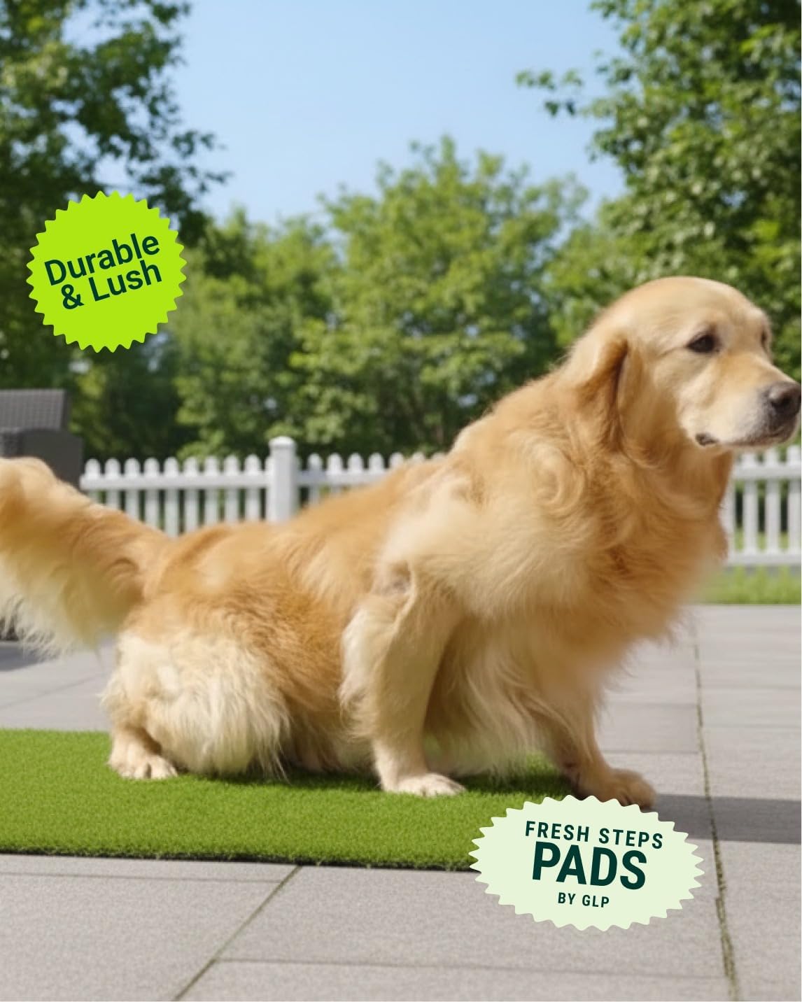 Artificial Grass Dog Potty Pad Replacement (4-Pack) – 20x25” Reusable Indoor Dog Grass Pad, Fast-Drain Turf for Balcony, Patio & Apartment Dogs