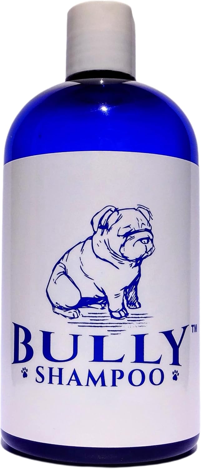 Bully Shampoo - Bulldog Dog Shampoo All Natural Organic Formula Refreshing Botanical Scent. Specifically for Bulldog Breeds and Itchy Skin. Leaves Skin and Coat, Soft, Shiny, Clean and Healthy!