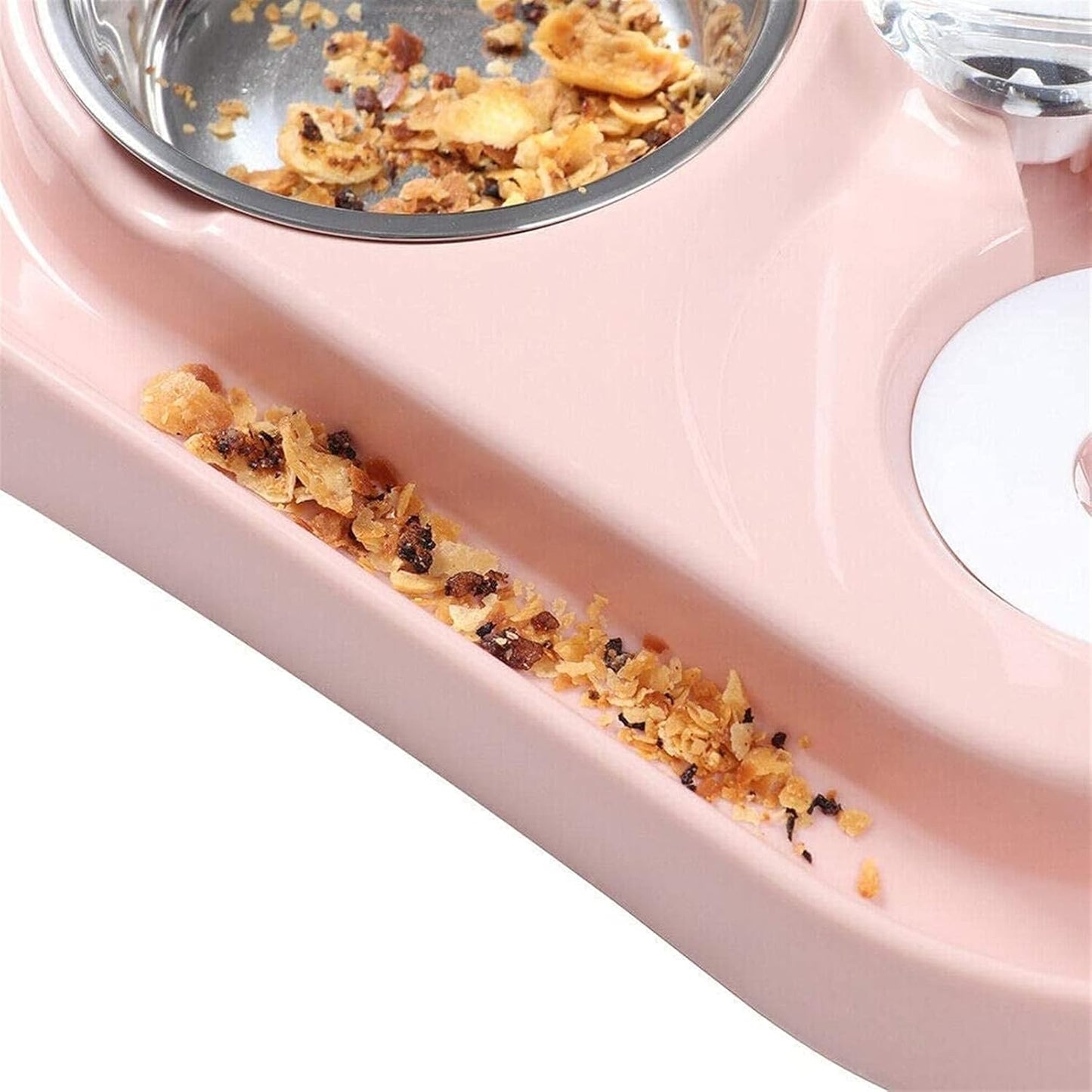 Pet Water Dispenser Station Auto Replenish Gravity Waterer Drinking Fountain Bottle Bowl Dish Portable Stand for Small Dog Cat Animal